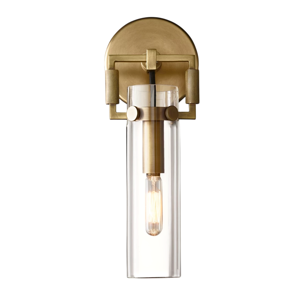 Zephyral Glass Cylinder Sconce
