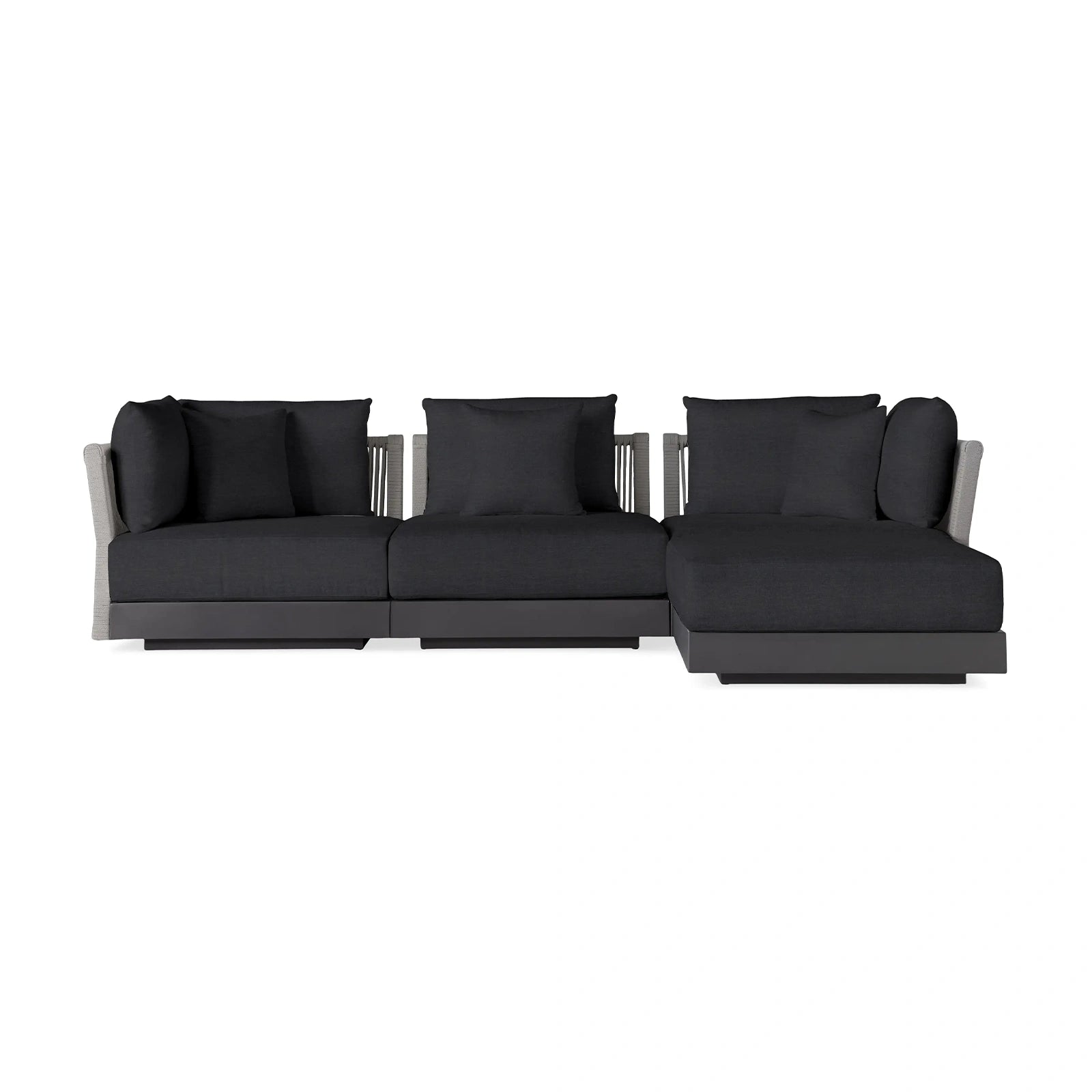 Nacos Outdoor Four-Piece Sectional with Ottoman