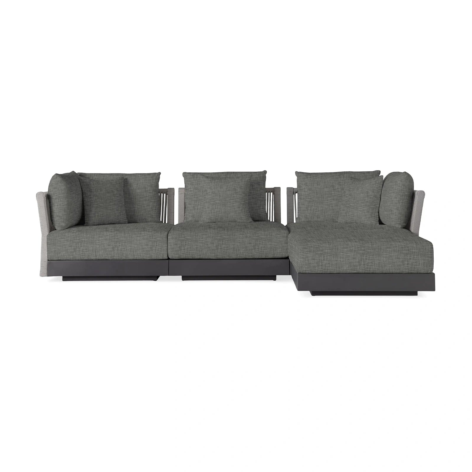 Nacos Outdoor Four-Piece Sectional with Ottoman