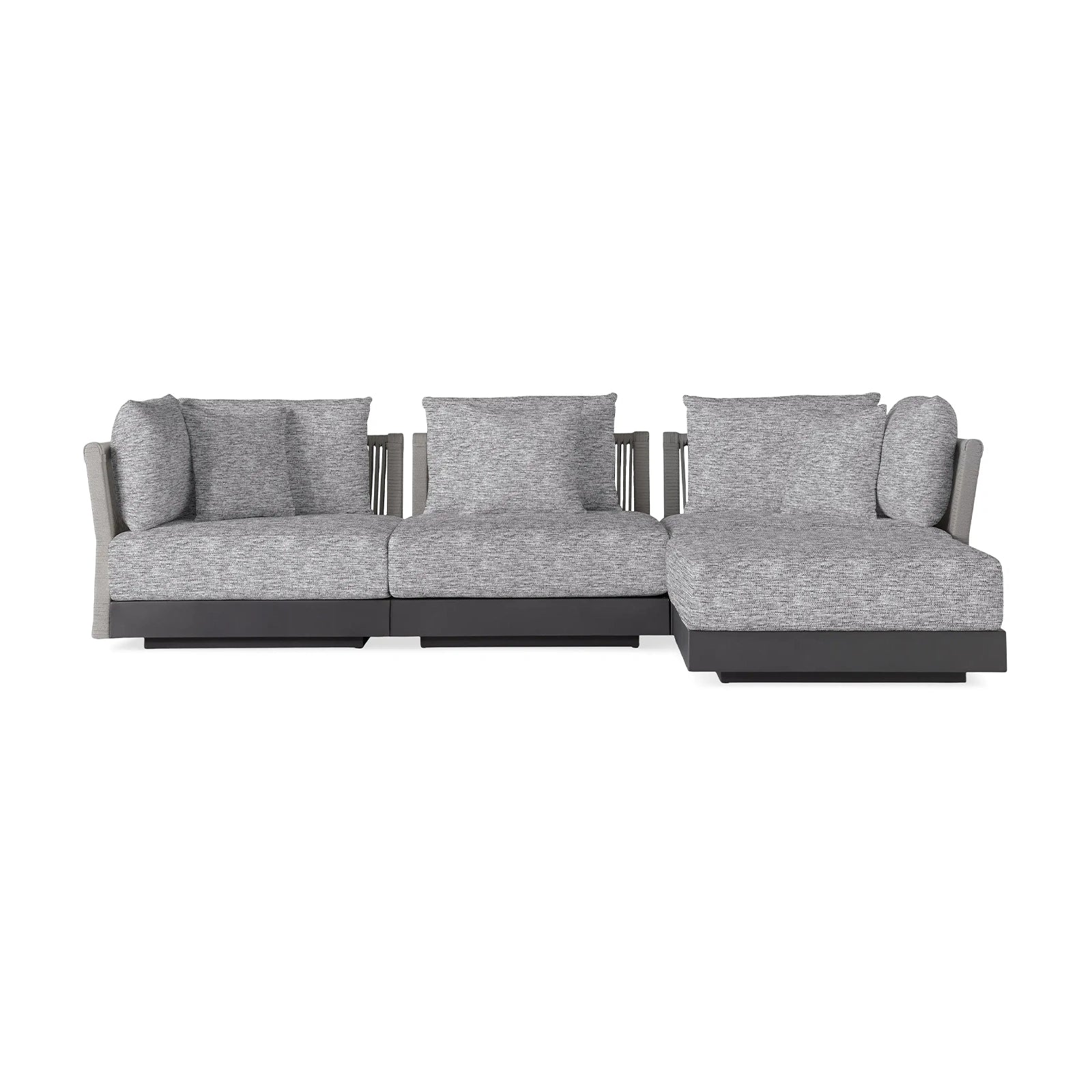 Nacos Outdoor Four-Piece Sectional with Ottoman