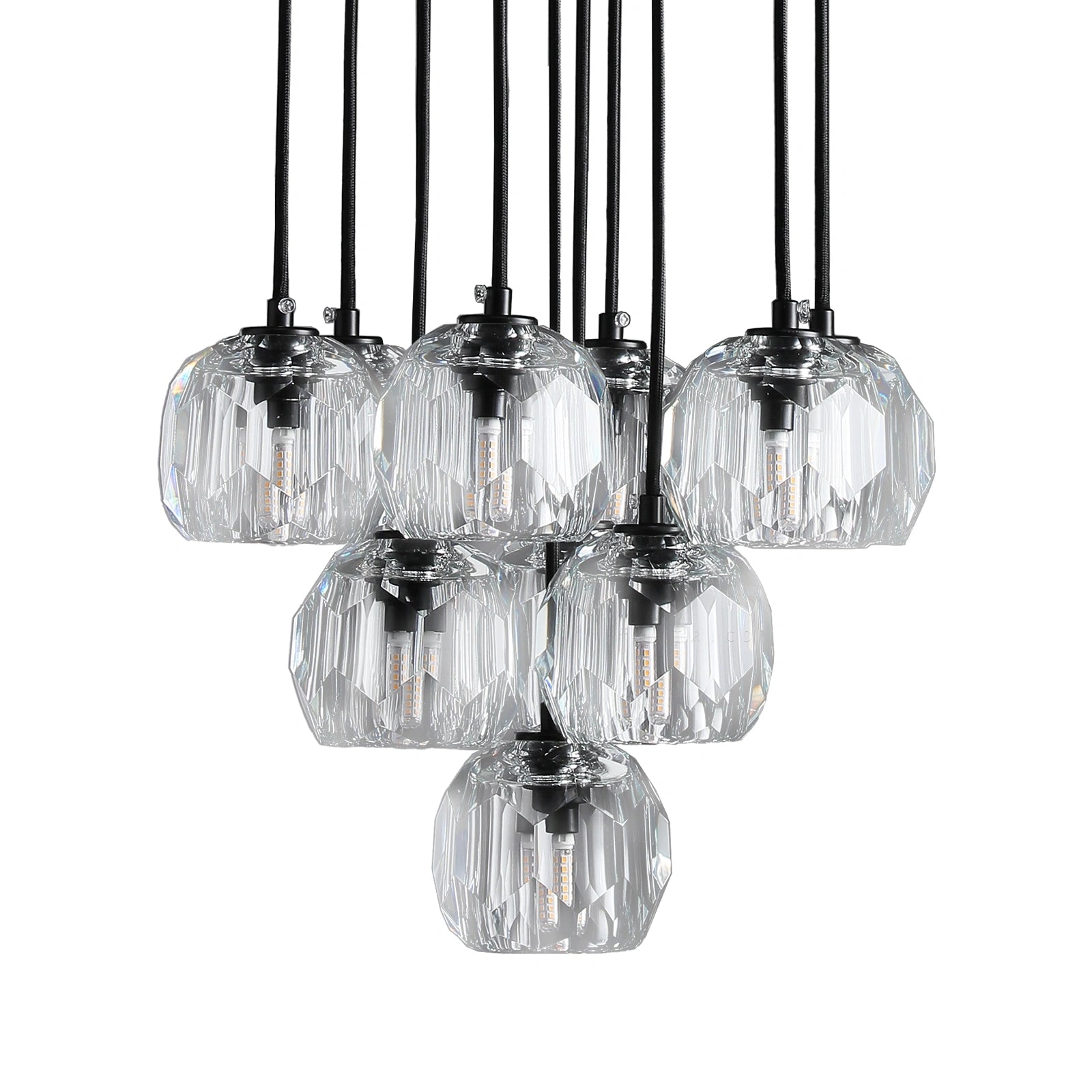 Boule Du Cristal Glass Round Cluster Chandelier