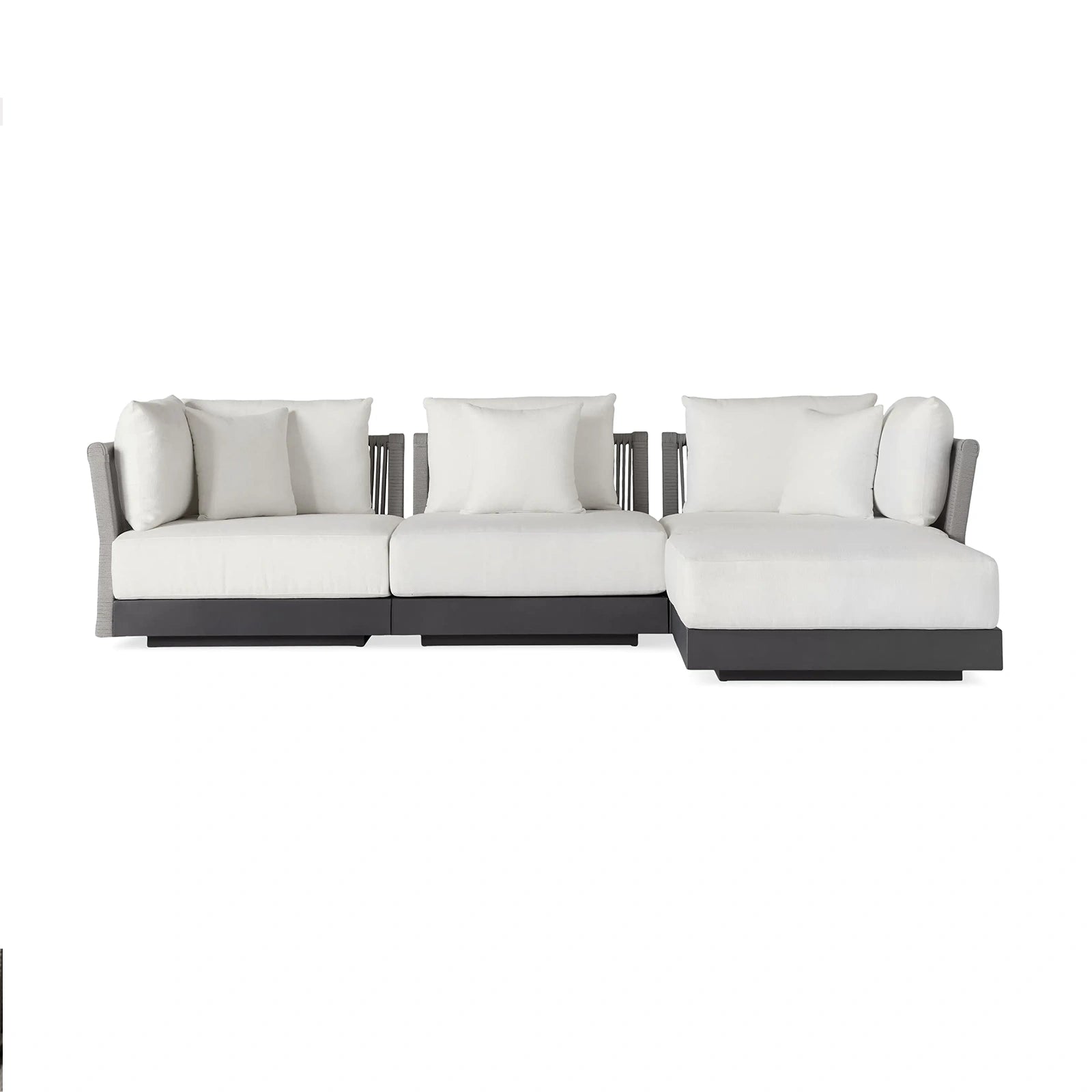 Nacos Outdoor Four-Piece Sectional with Ottoman
