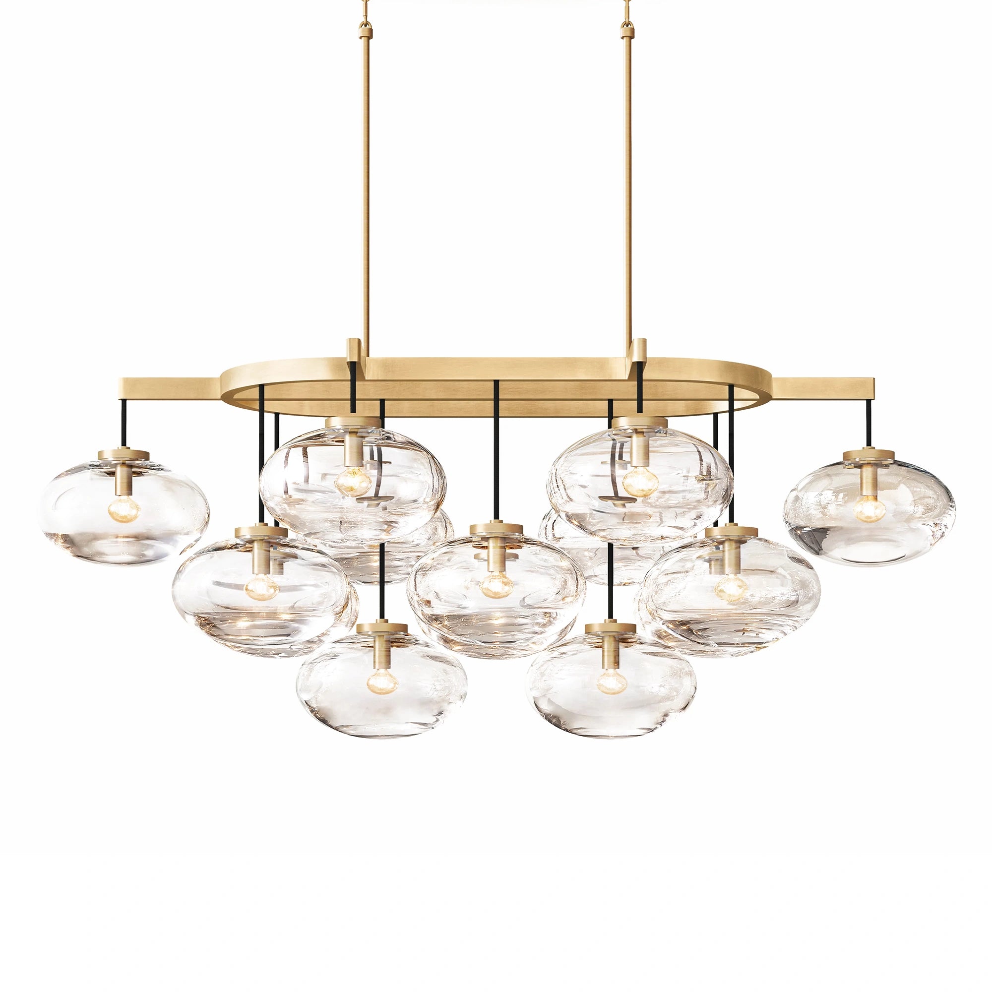 Aurum Clear Glass Linear Chandelier