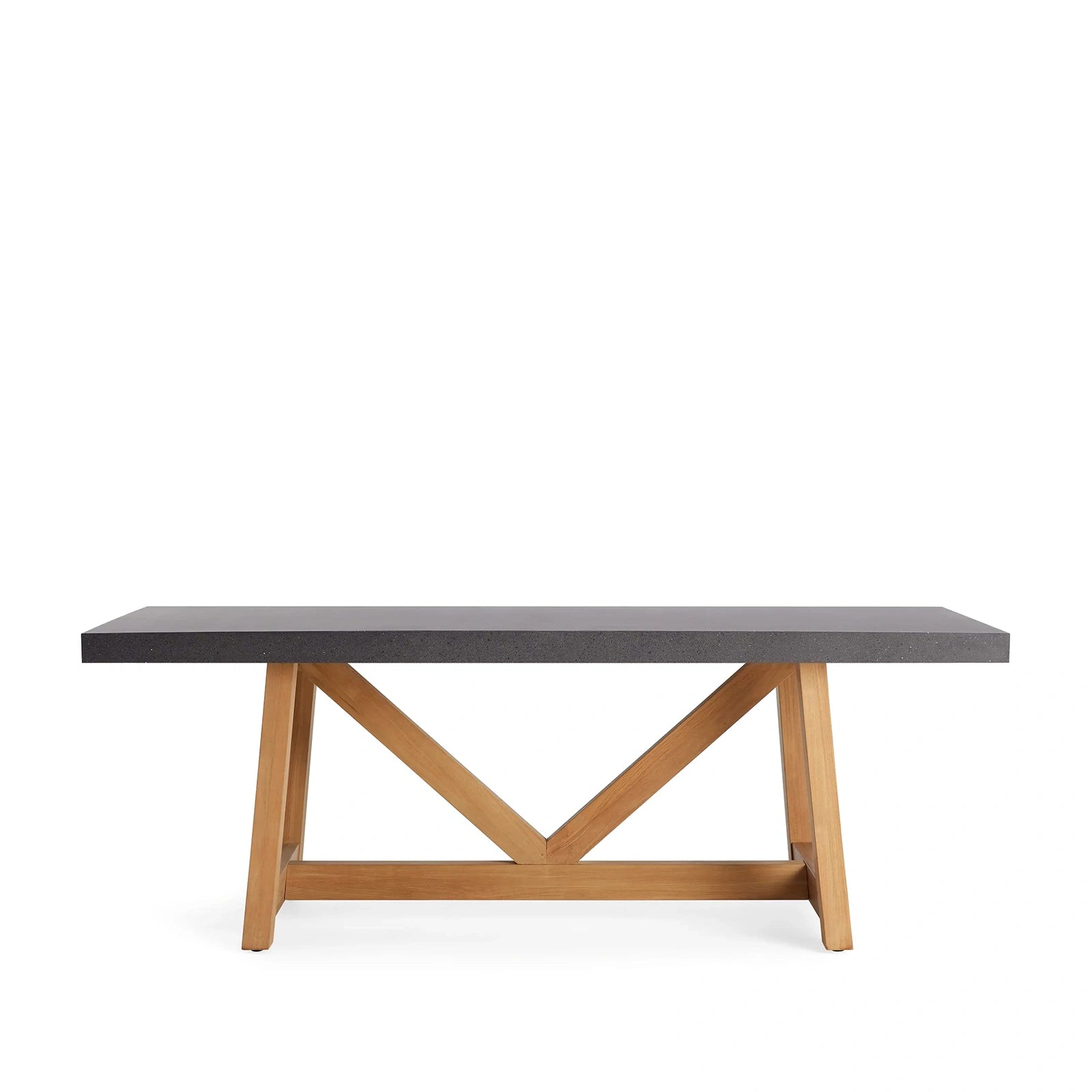 Outdoor Dining Table with French Beam Base