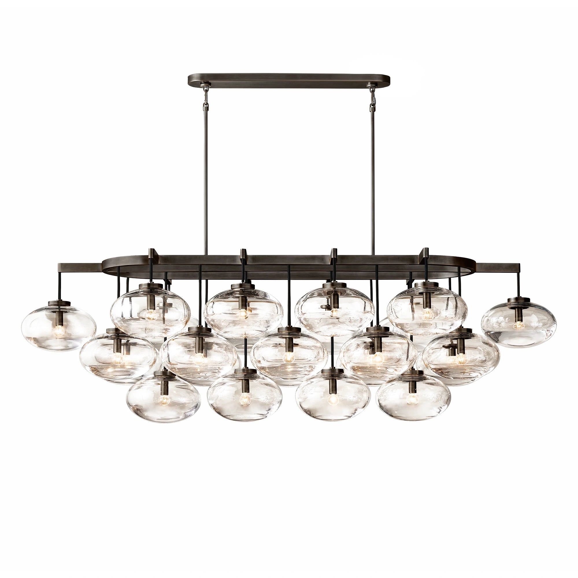 Aurum Clear Glass Linear Chandelier
