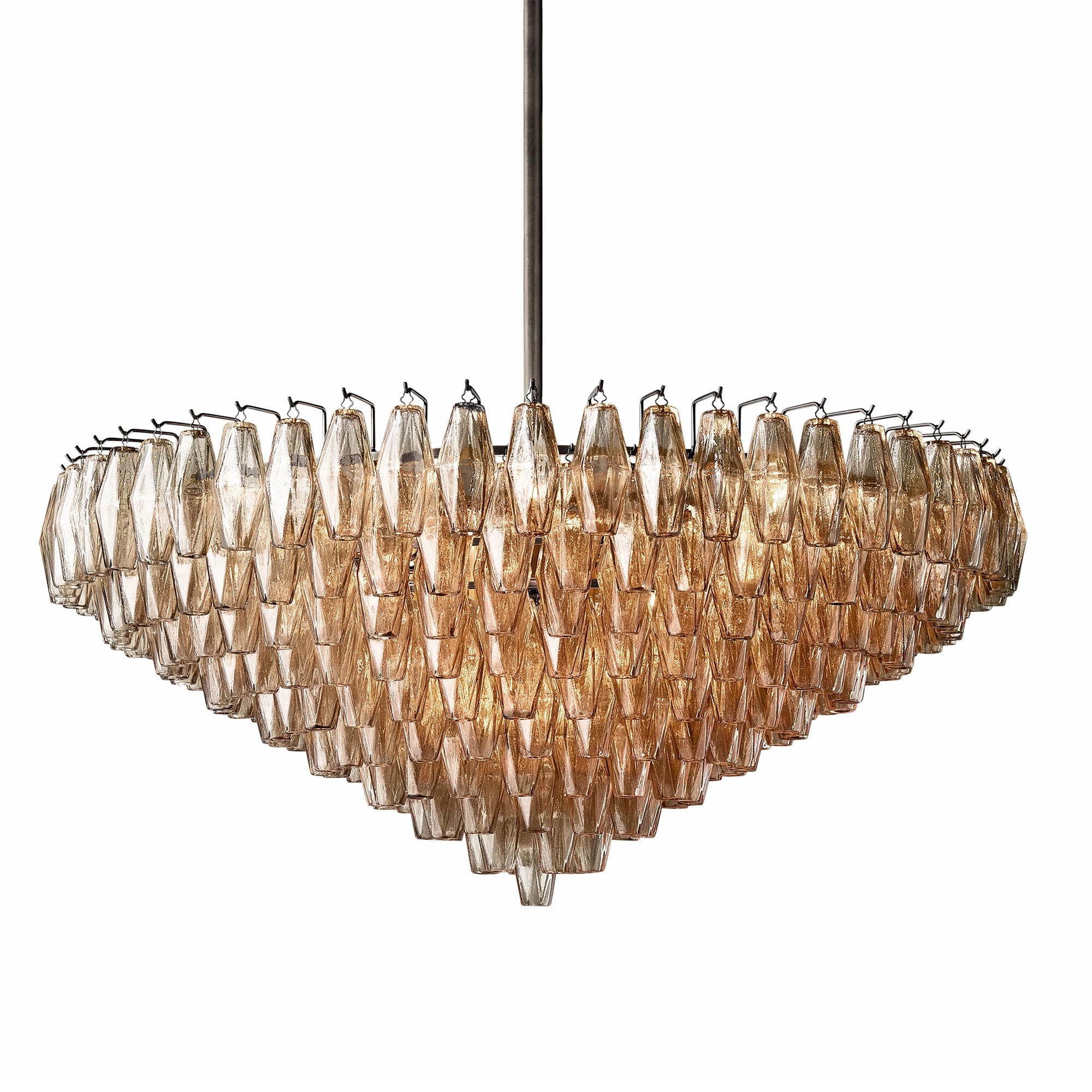 Ciara Glass Tiered Round Chandelier