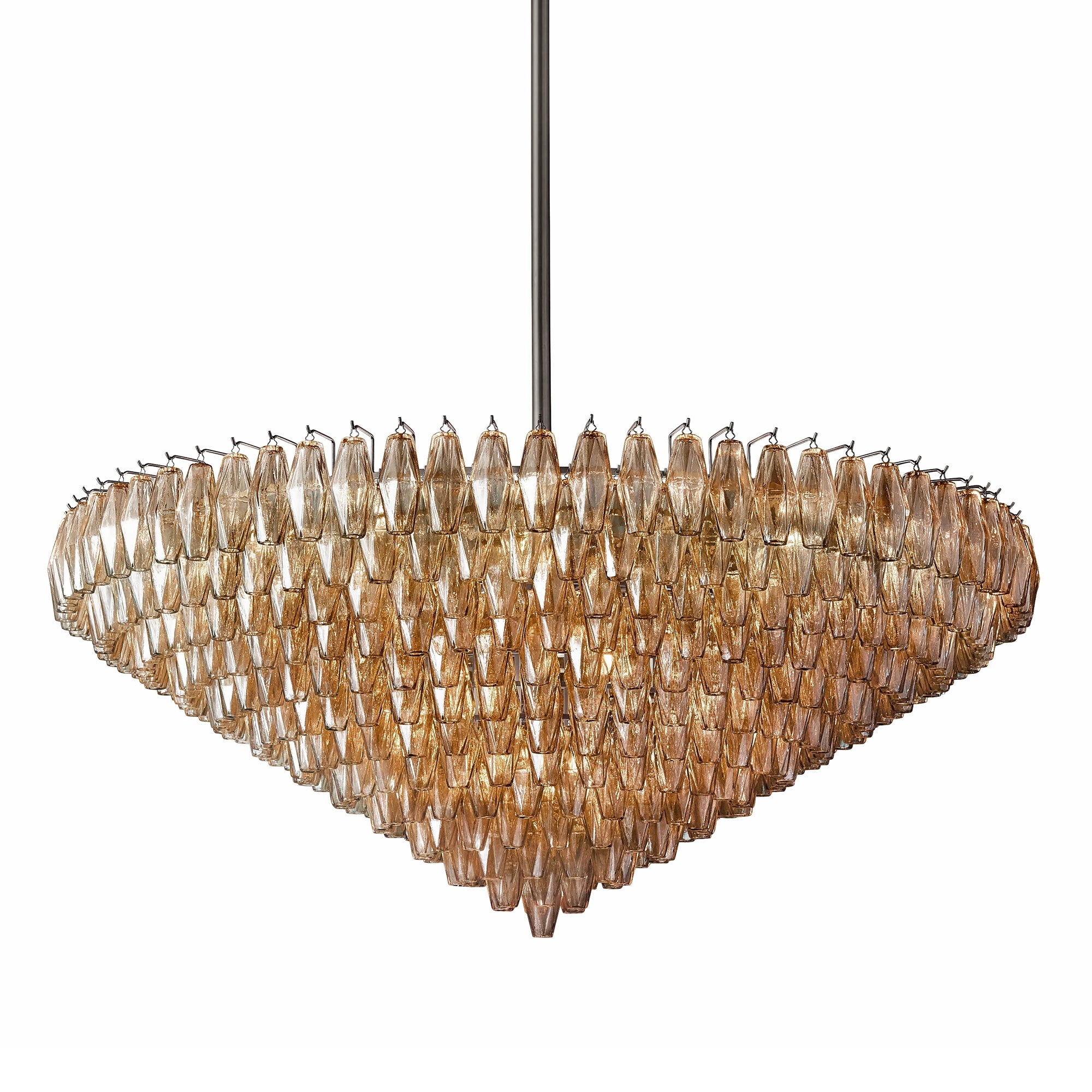 Ciara Glass Tiered Round Chandelier