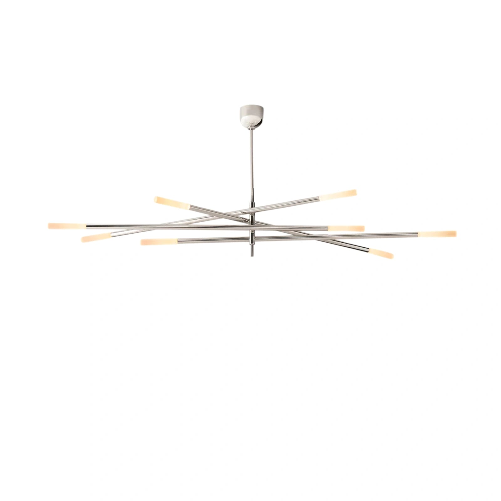 Rousseaw 8-Light Mobile Etched Rod Chandelier