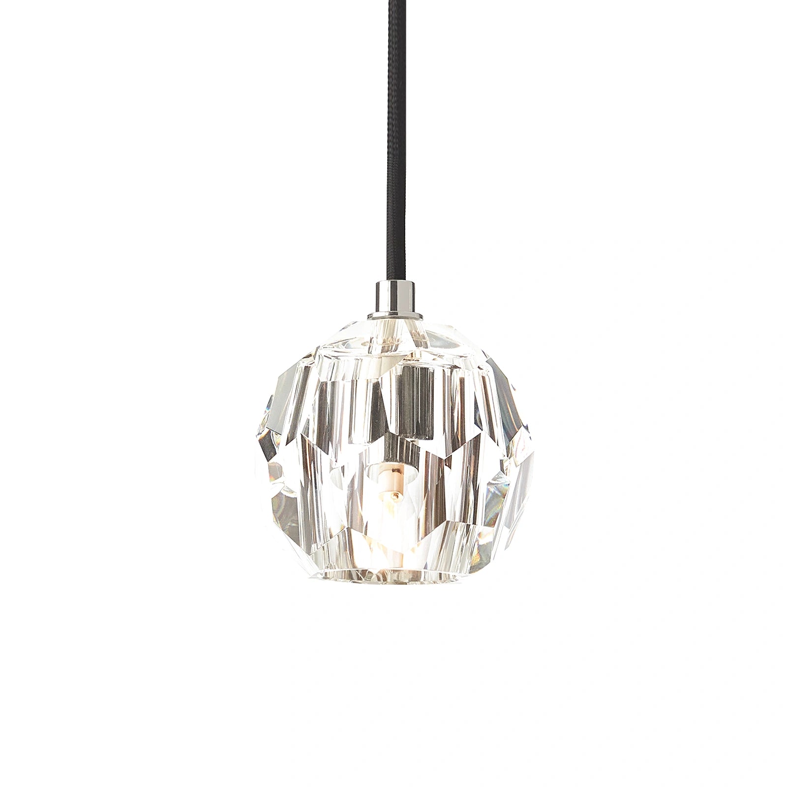 Boule Du Cristal Glass Pendant 5"D