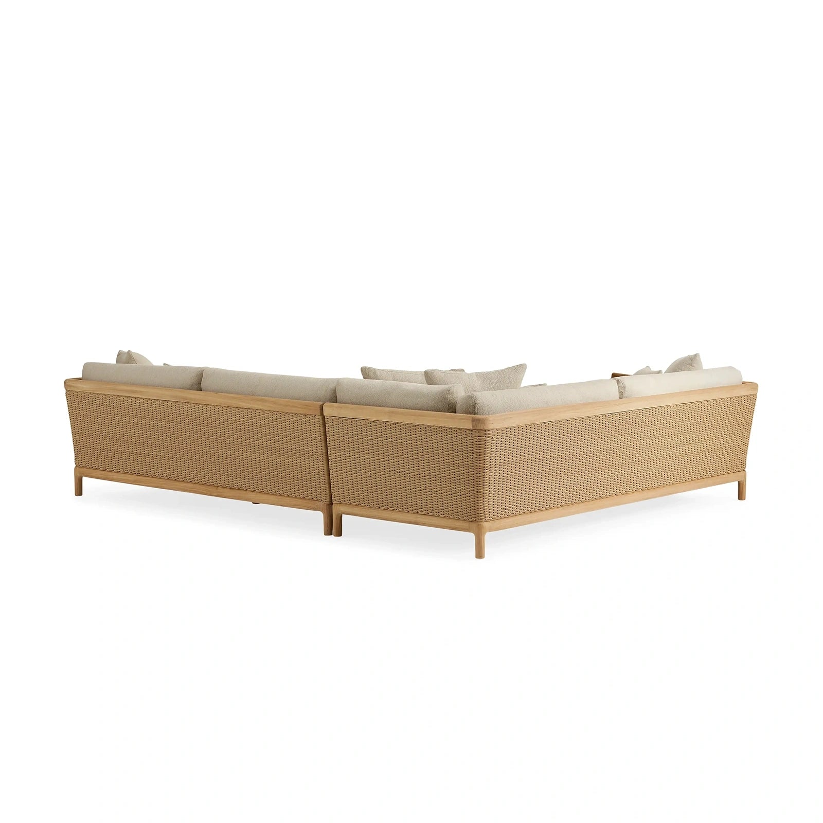 Tuglia Outdoor Teak Two-Piece Sectional