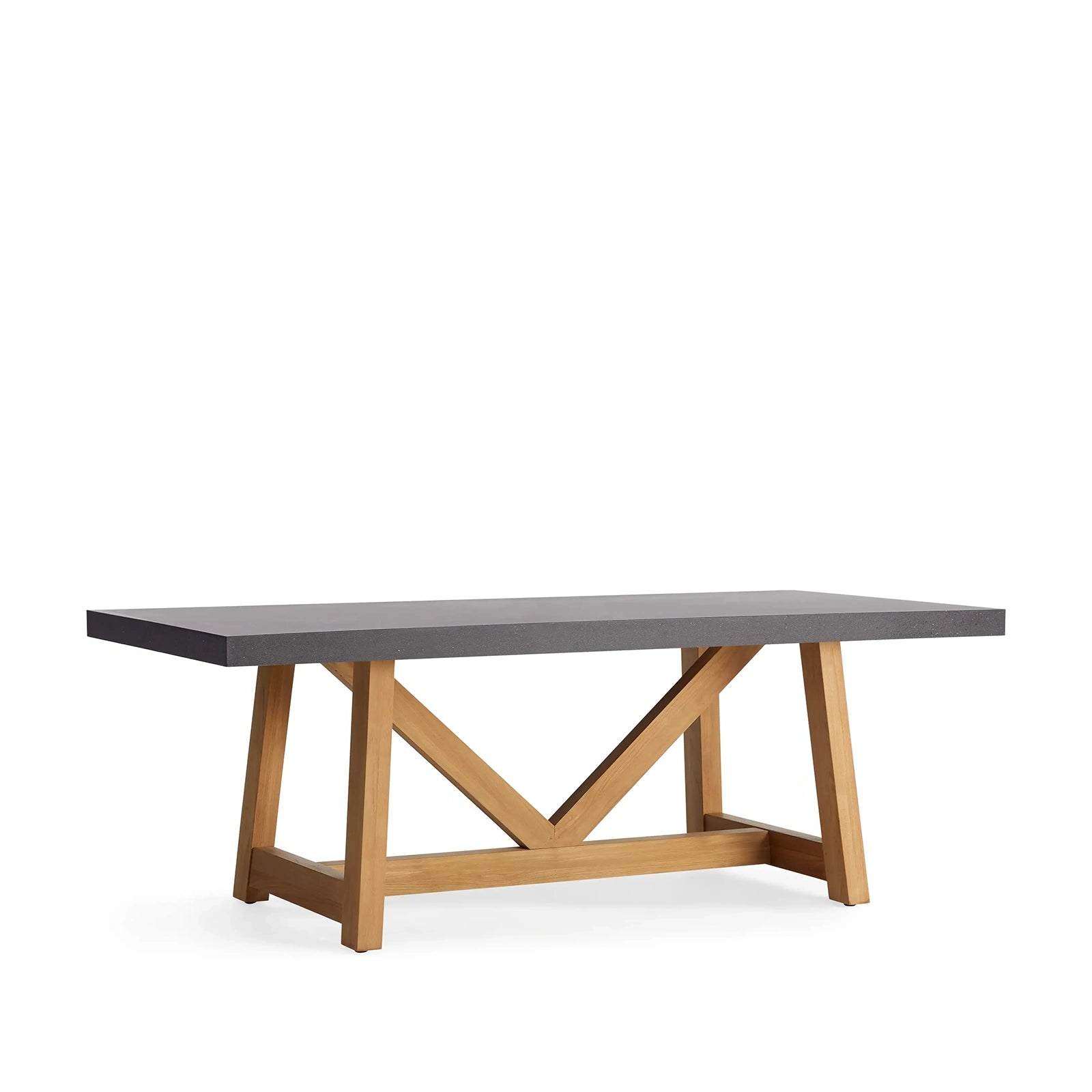 Outdoor Dining Table with French Beam Base