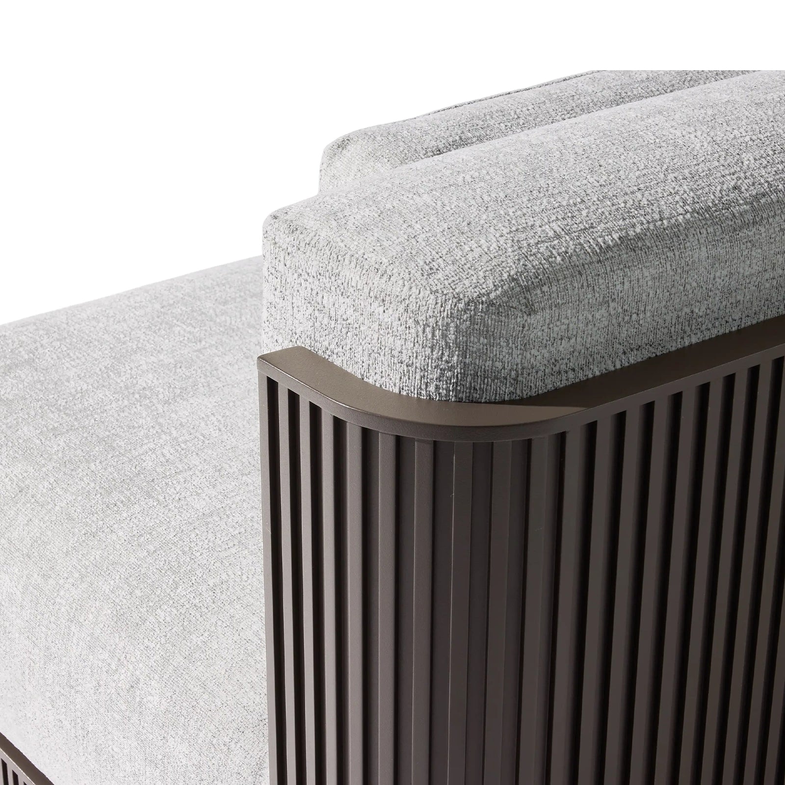 Teaumont Outdoor Aluminum Three-Piece Modular Sofa
