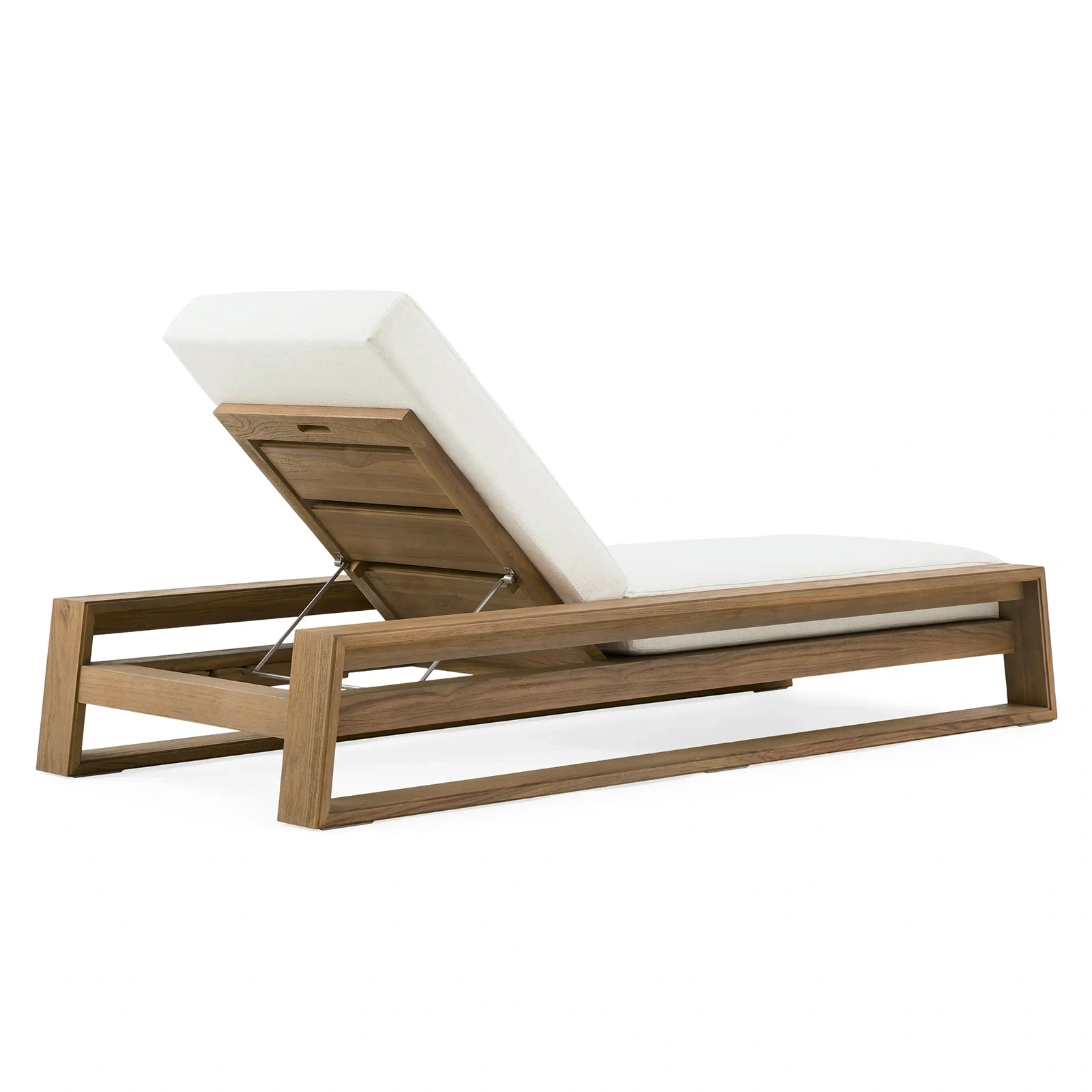 Canion Outdoor Teak Chaise in Weathered Fawn