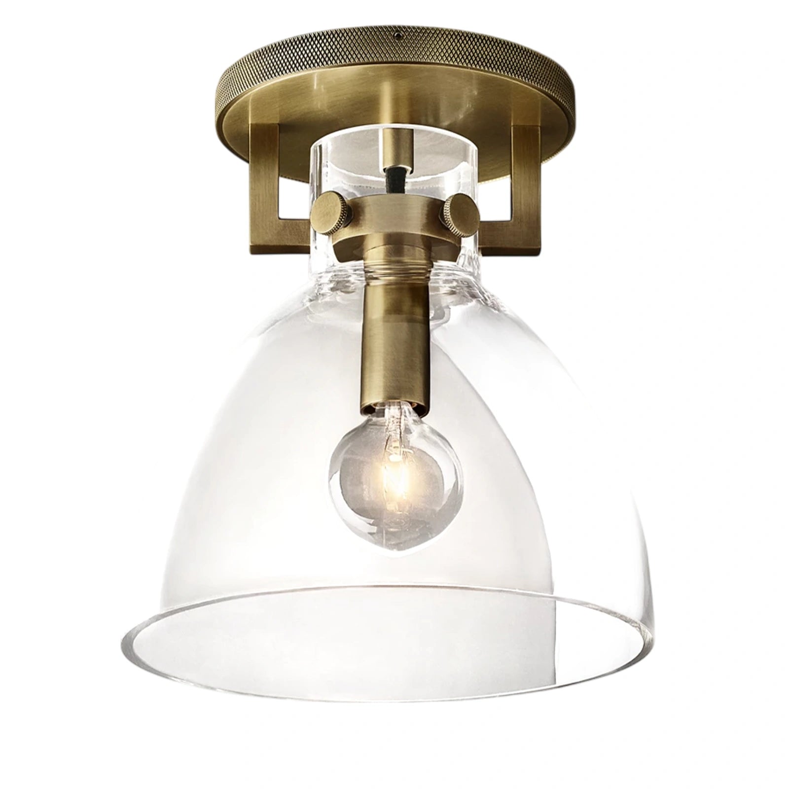 Zephyral Glass Cloche Flushmount