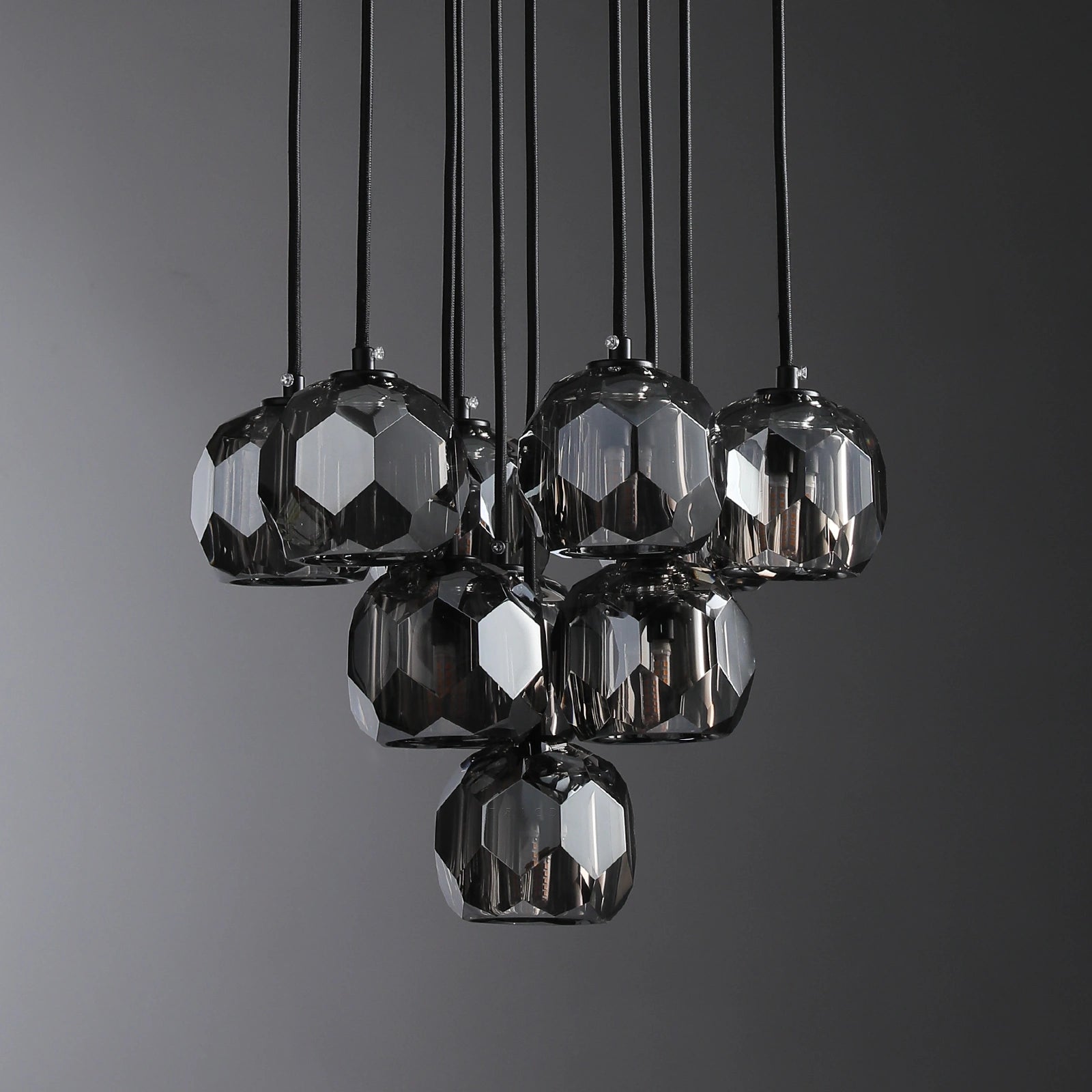 Boule Du Cristal Glass Round Cluster Chandelier