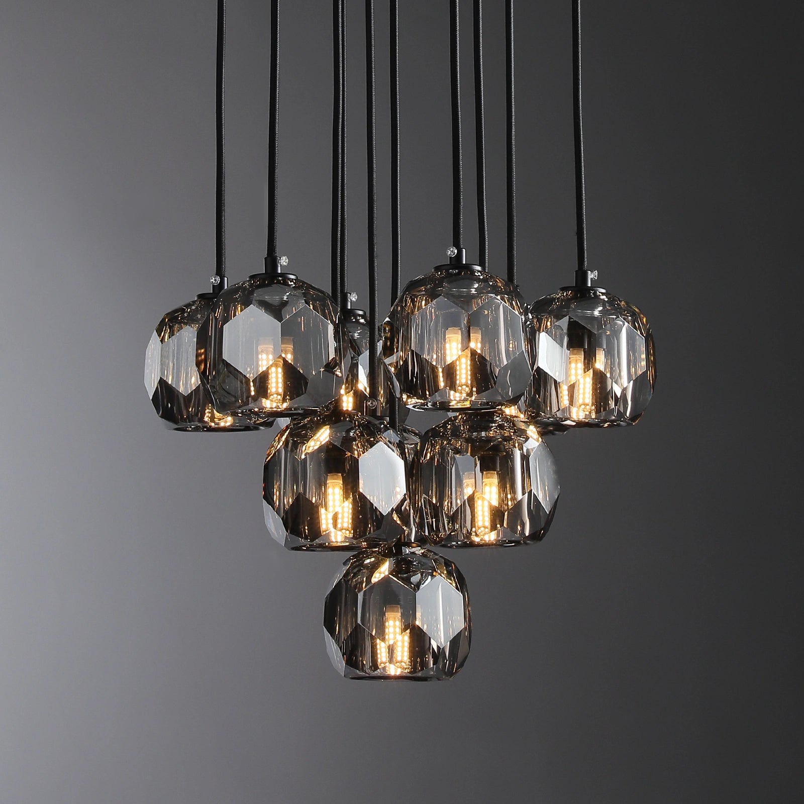 Boule Du Cristal Glass Round Cluster Chandelier