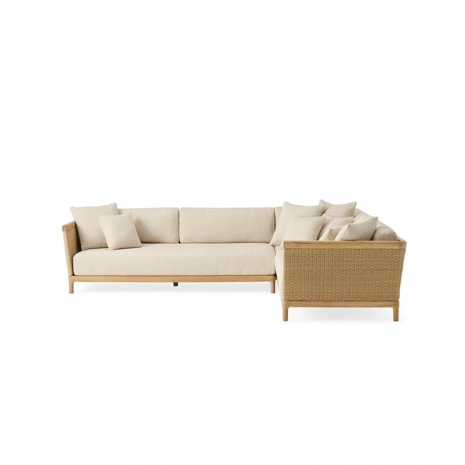 Tuglia Outdoor Teak Two-Piece Sectional