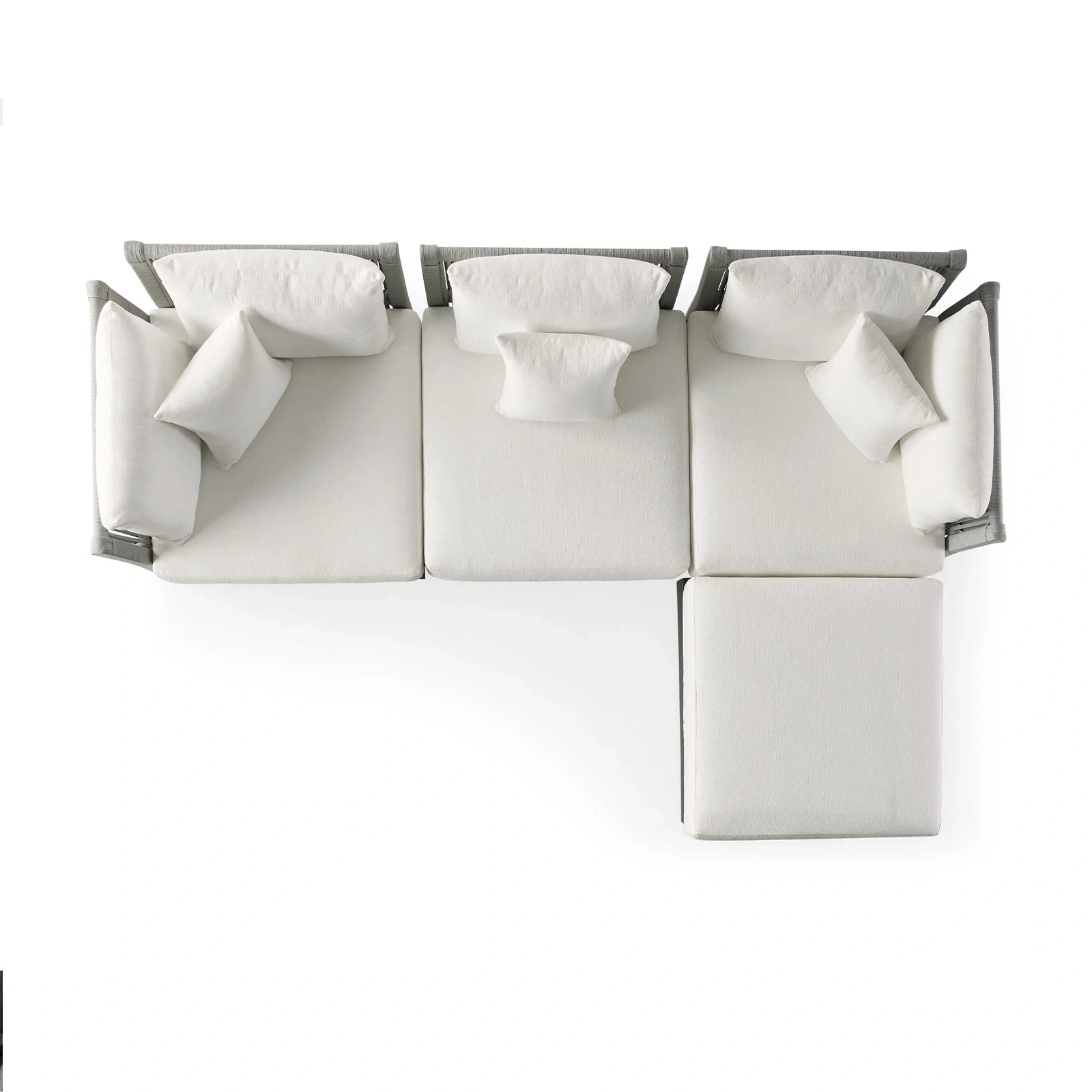 Nacos Outdoor Four-Piece Sectional with Ottoman