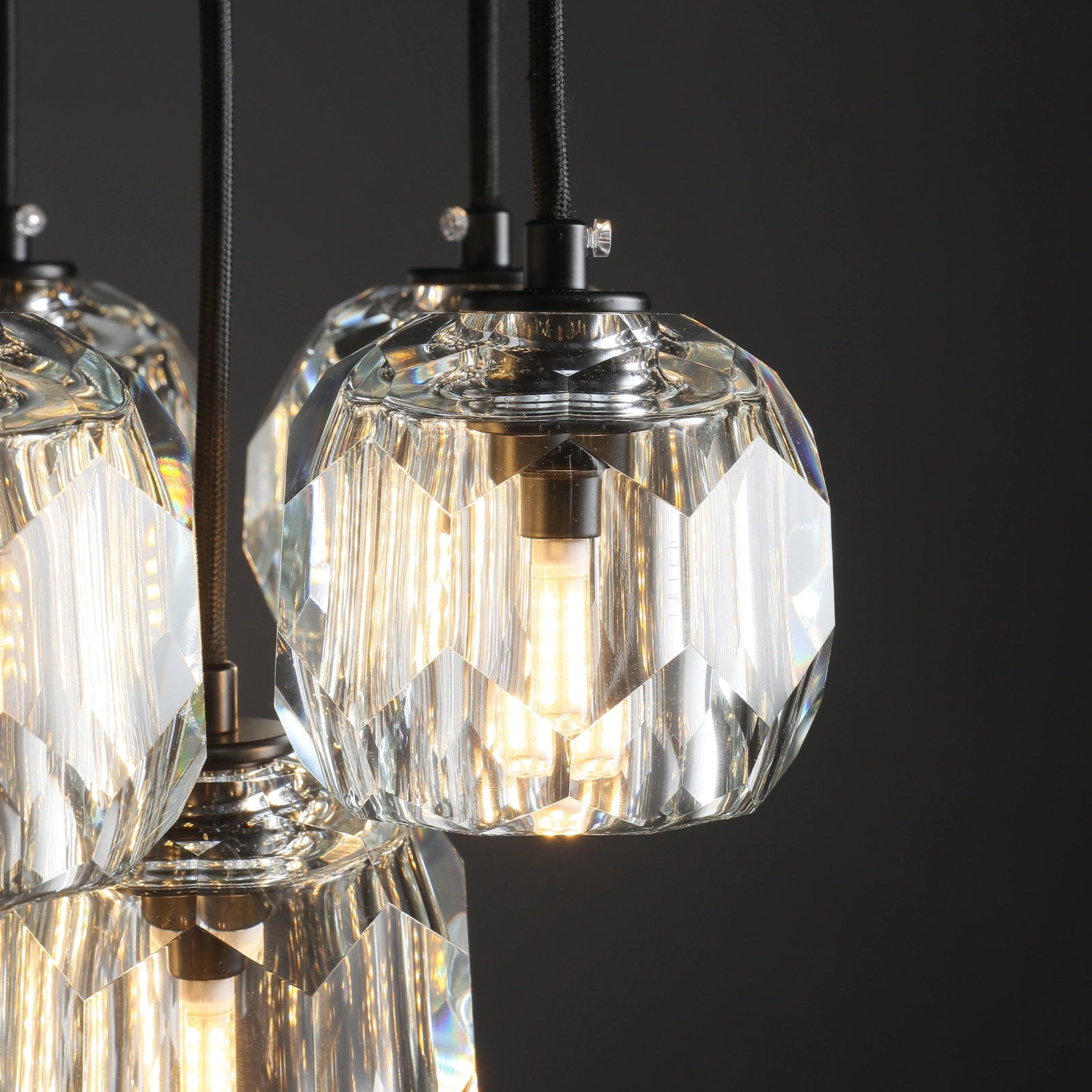 Boule Du Cristal Glass Round Cluster Chandelier