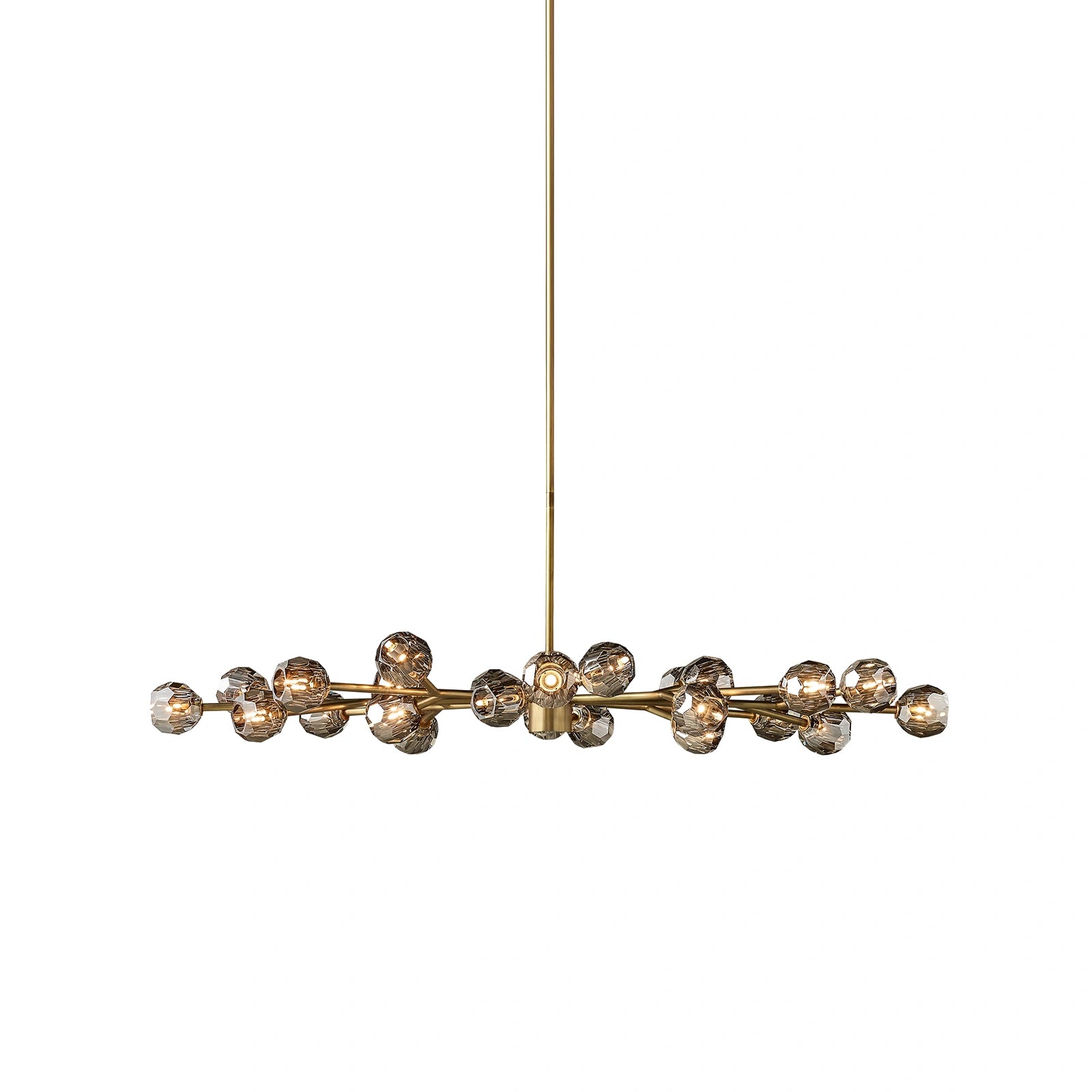 Boule Du Cristal Glass Oval Chandelier 72"