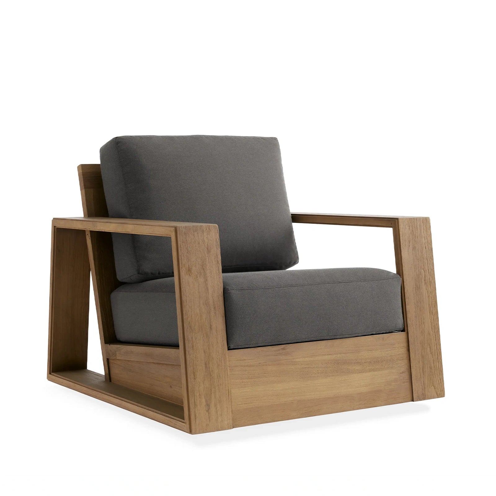 Canion Outdoor Teak Swivel Chair
