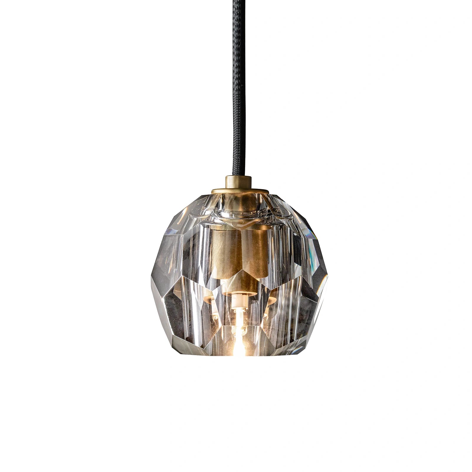 Boule Du Cristal Glass Pendant 5"D