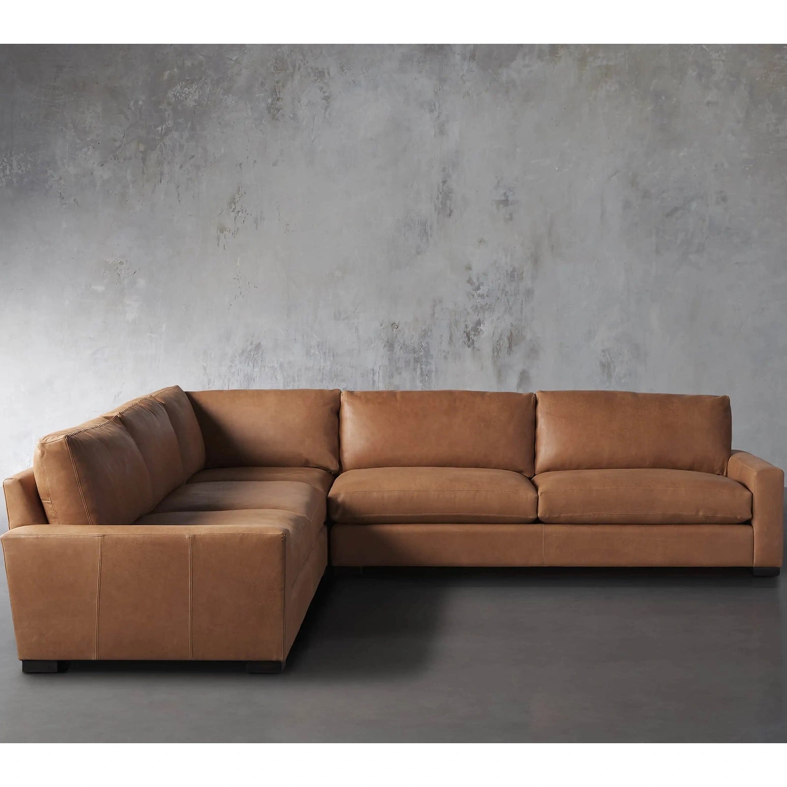 Reamington Leather Three-Piece Corner Sectional