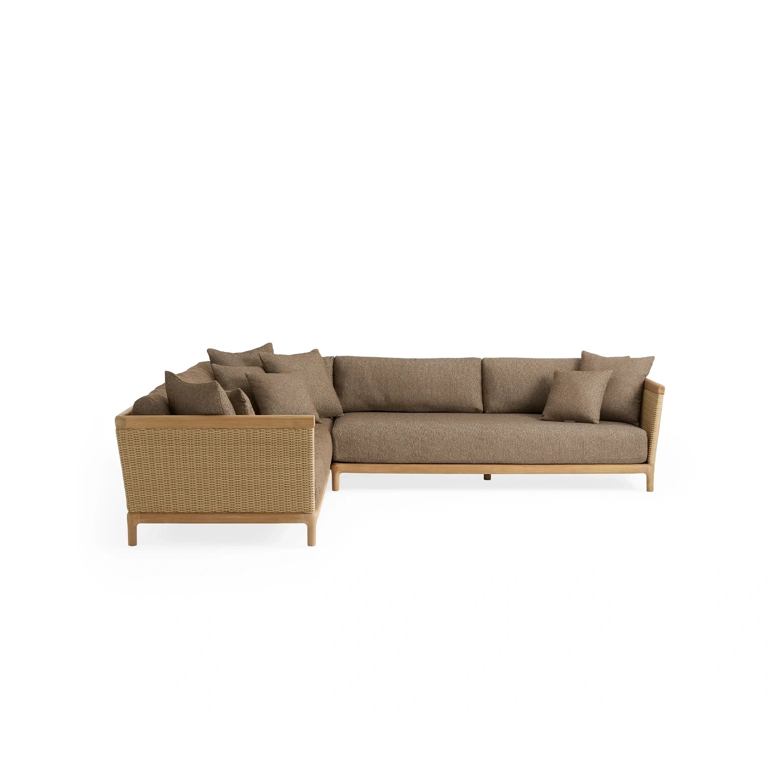 Tuglia Outdoor Teak Two-Piece Sectional