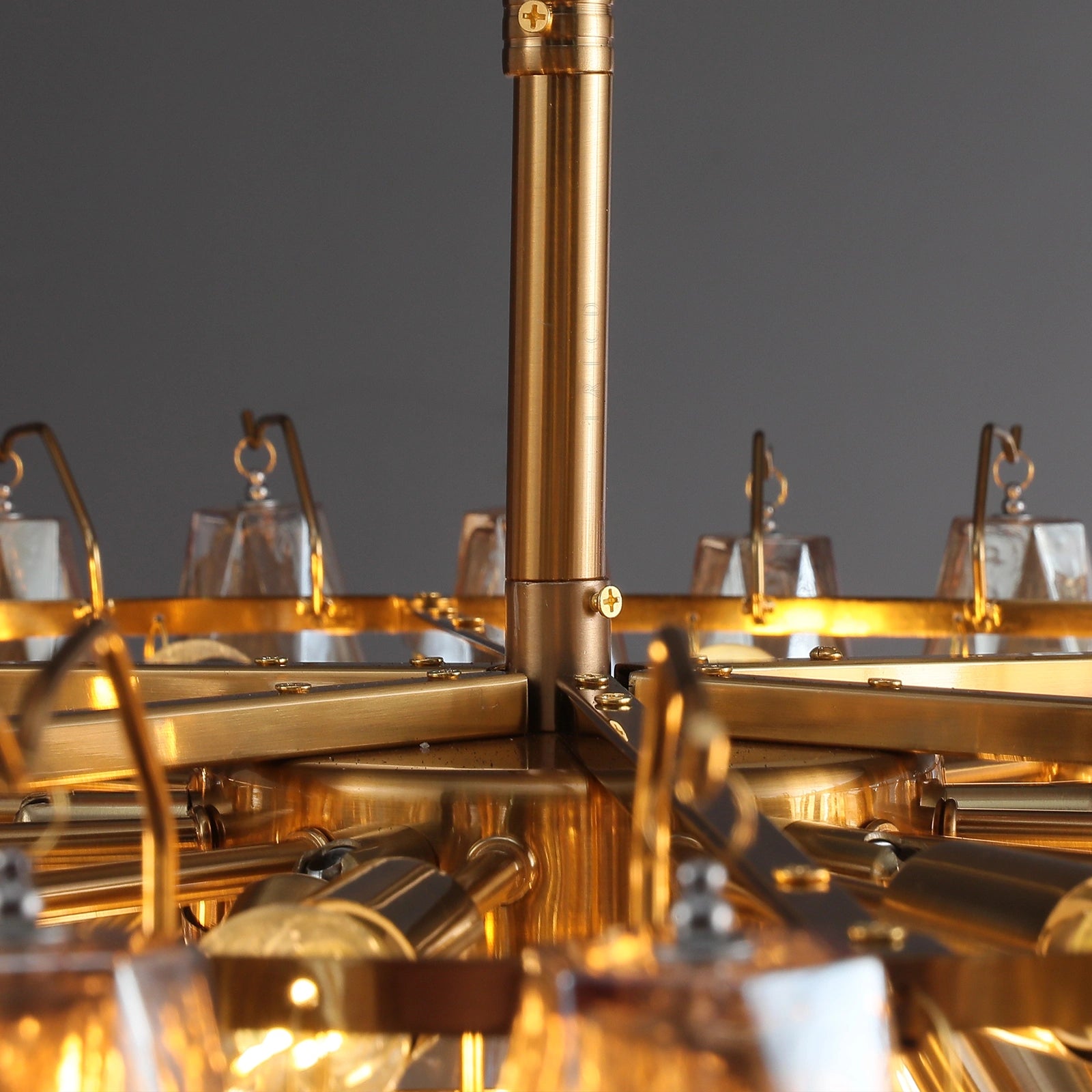 Ciara Glass Tiered Round Chandelier