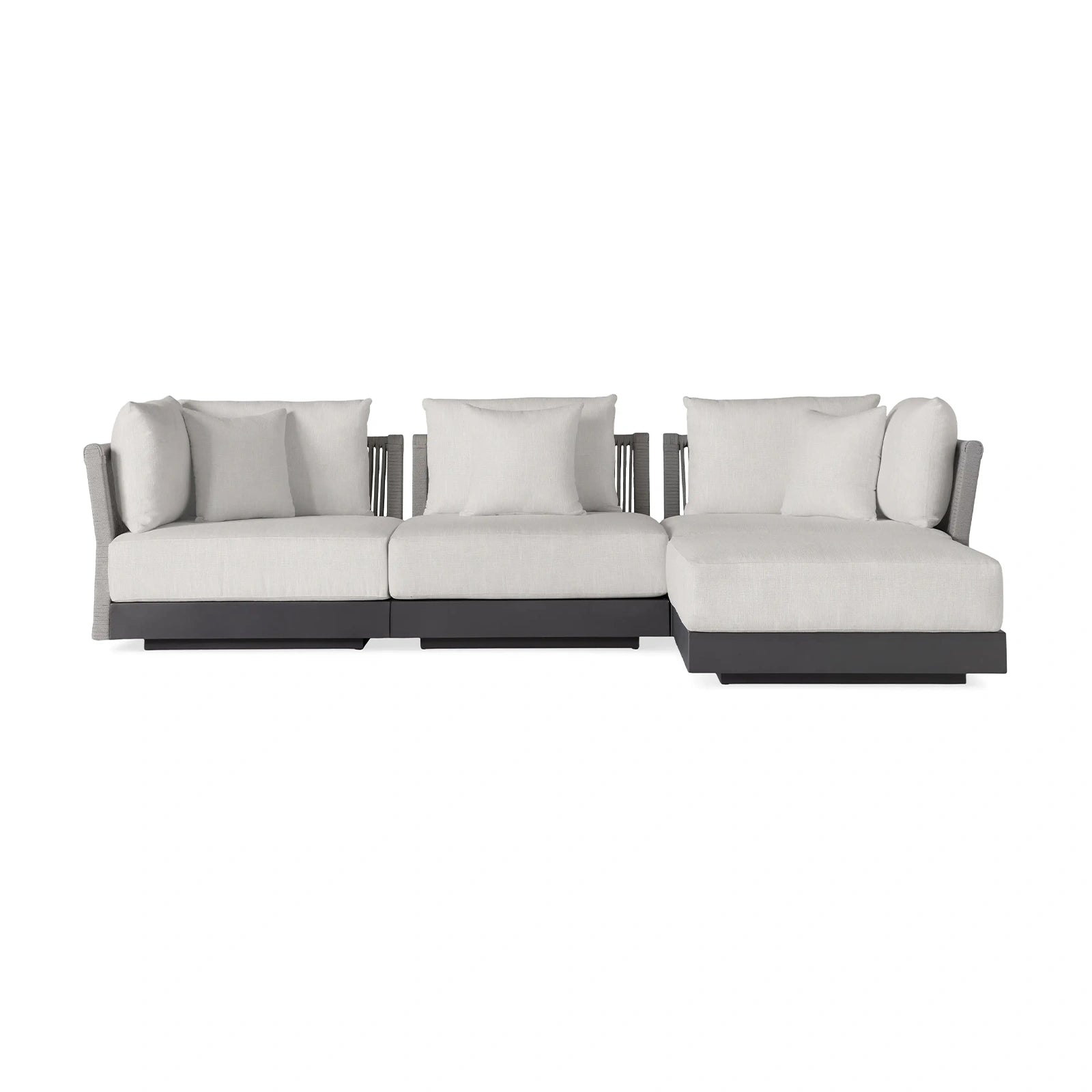 Nacos Outdoor Four-Piece Sectional with Ottoman