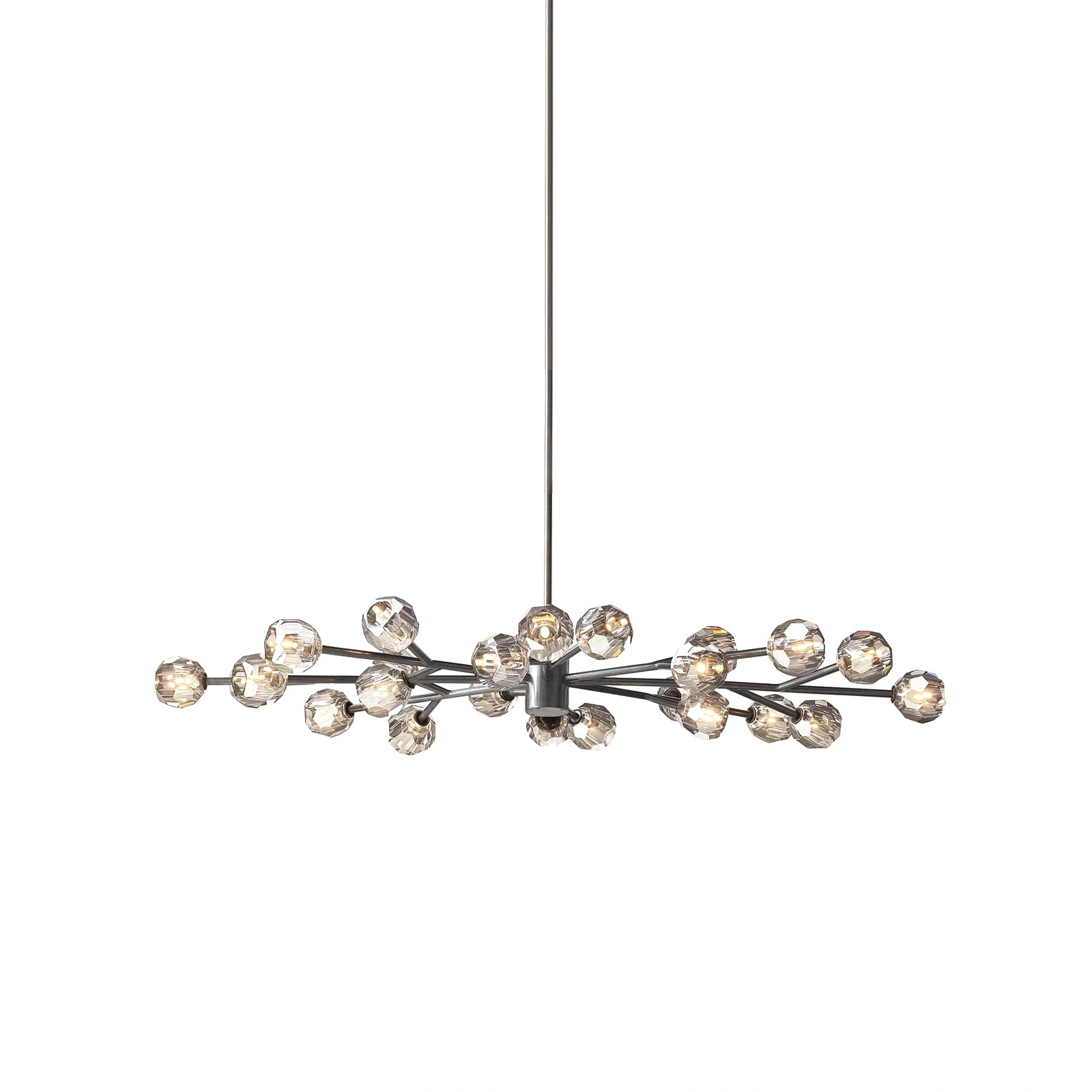 Boule Du Cristal Glass Oval Chandelier 72"