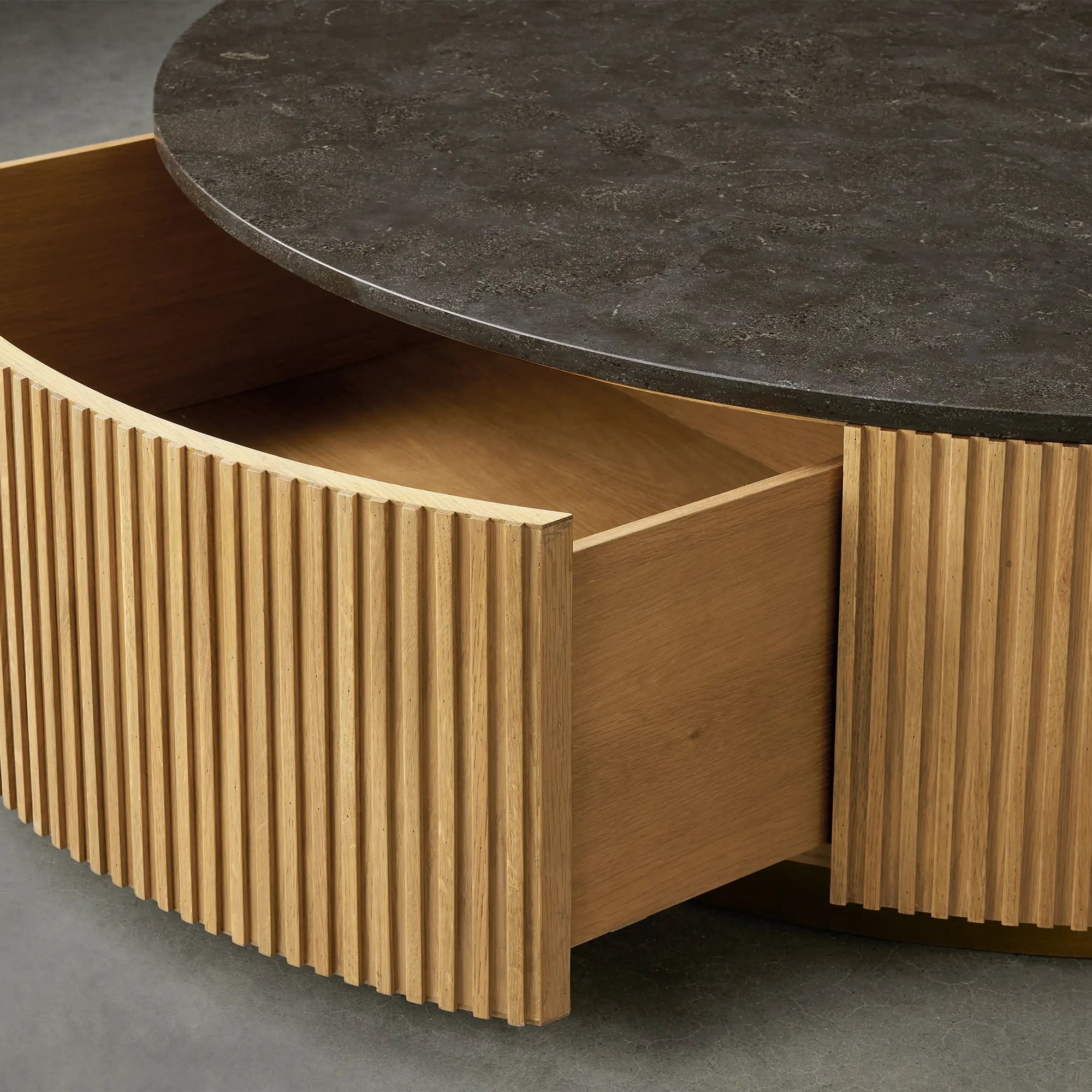 Finnley Round Storage Coffee Table