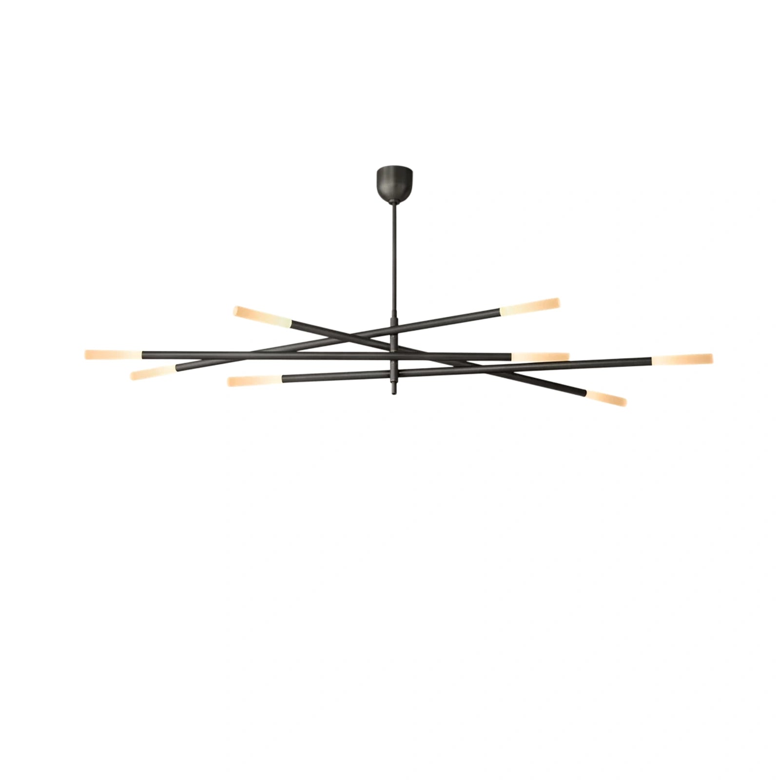 Rousseaw 8-Light Mobile Etched Rod Chandelier