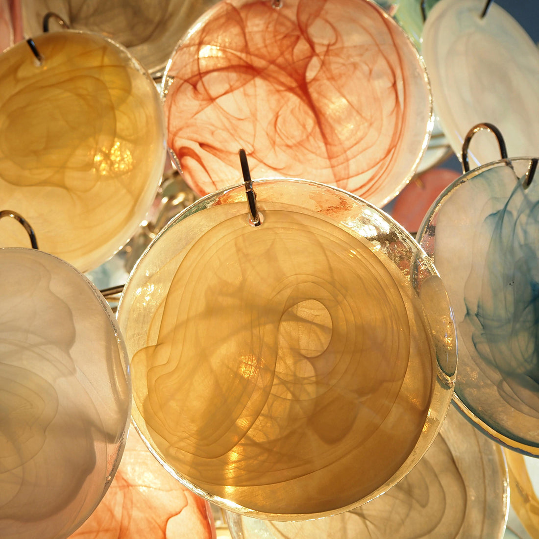 Vintage Murano Disks Chandelier