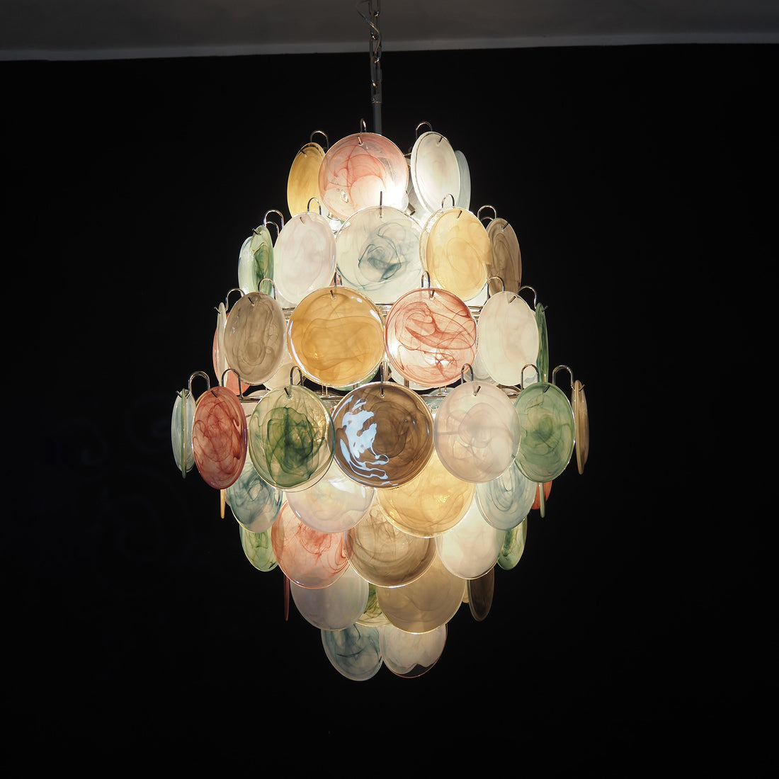 Vintage Murano Disks Chandelier