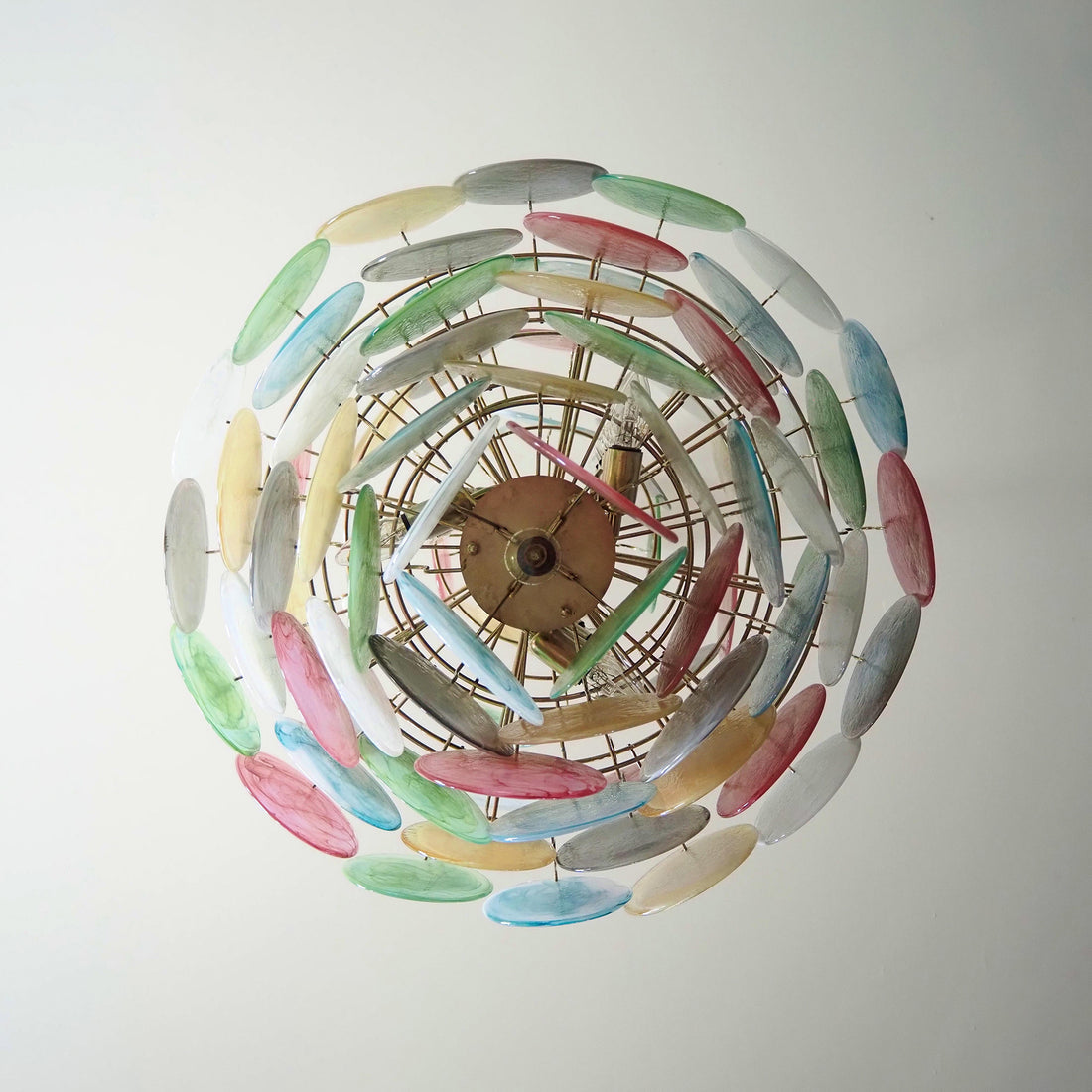 Vintage Murano Disks Chandelier
