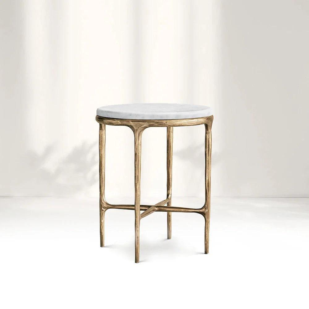 Giacometti Marble Round Side Table
