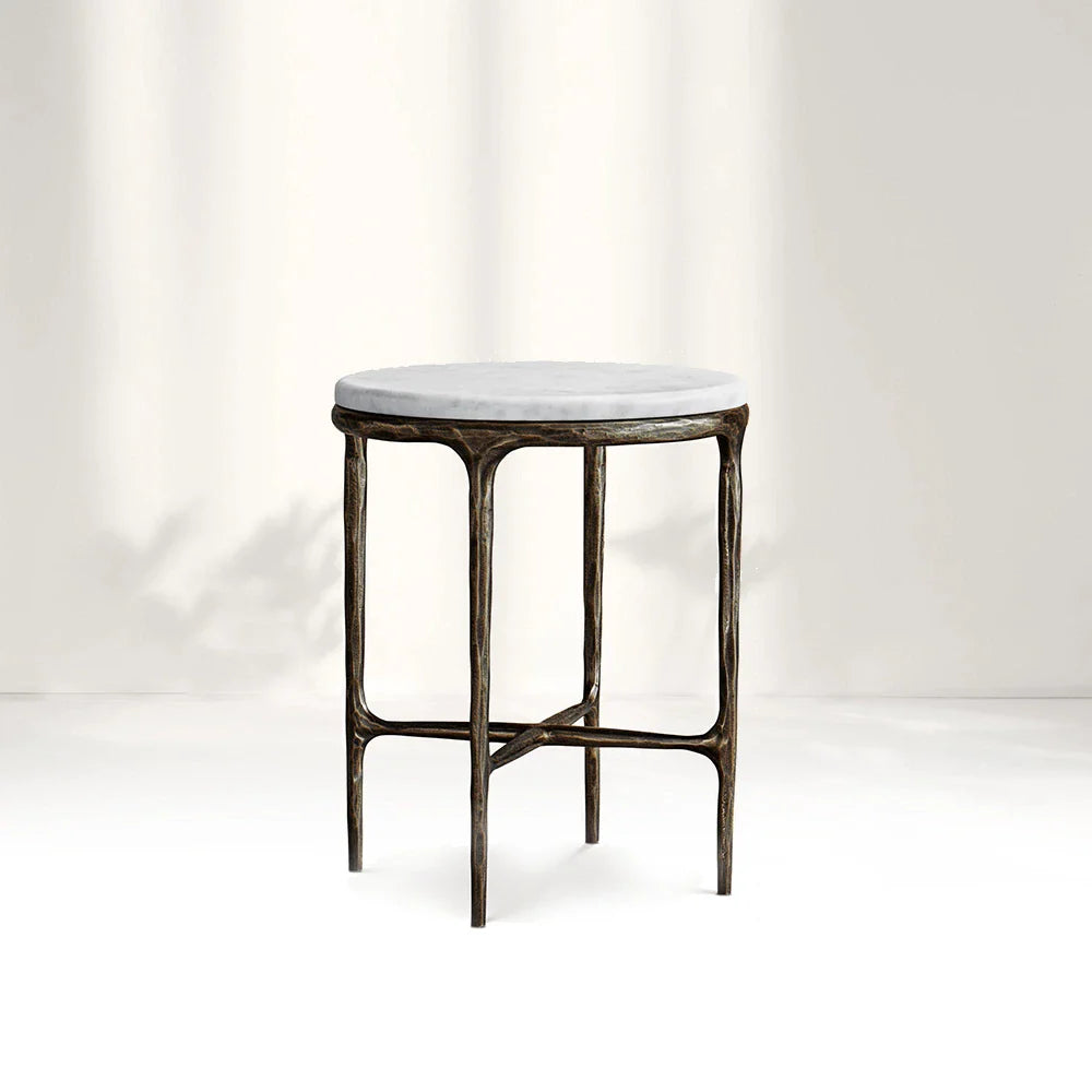 Giacometti Marble Round Side Table