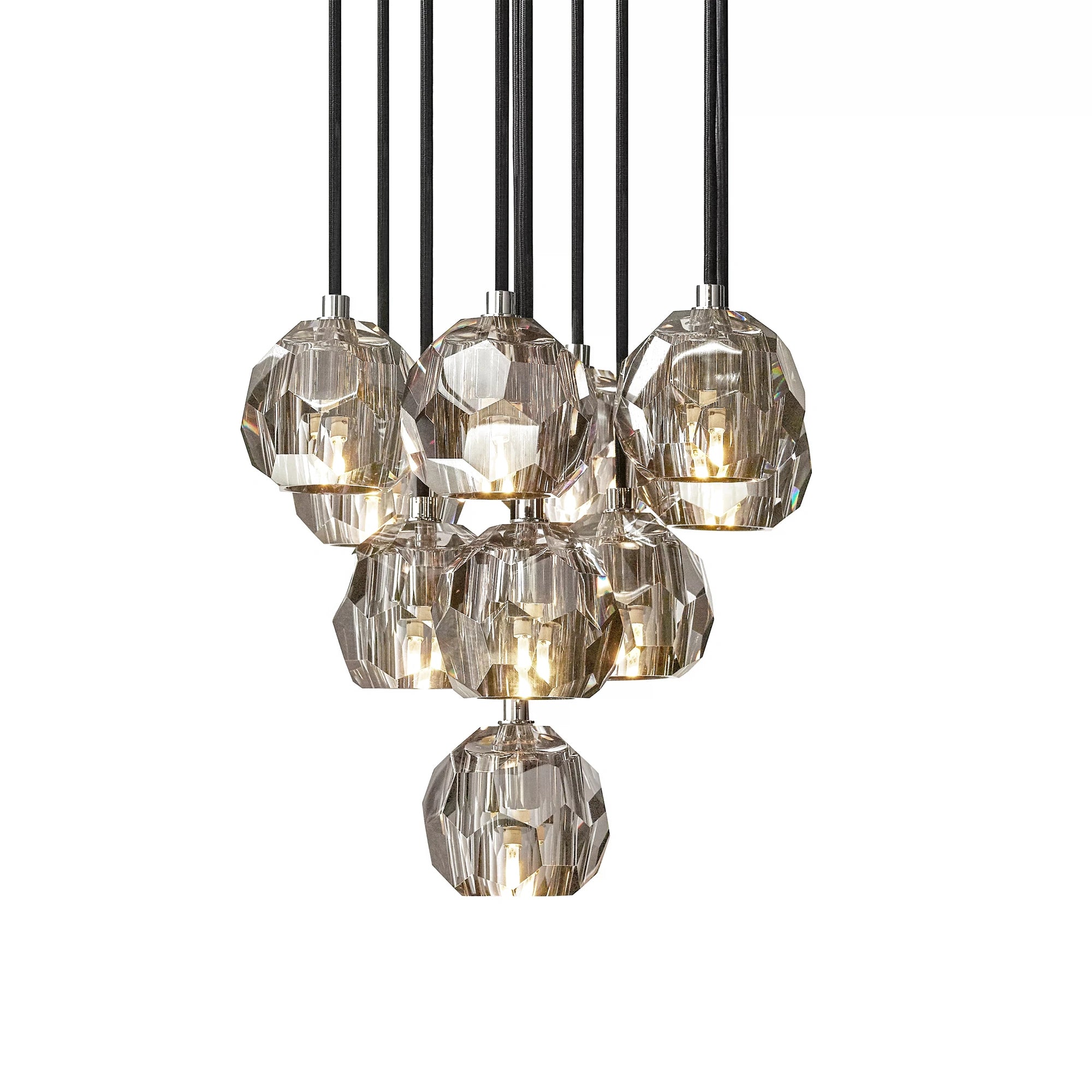Boule Du Cristal Glass Round Cluster Chandelier