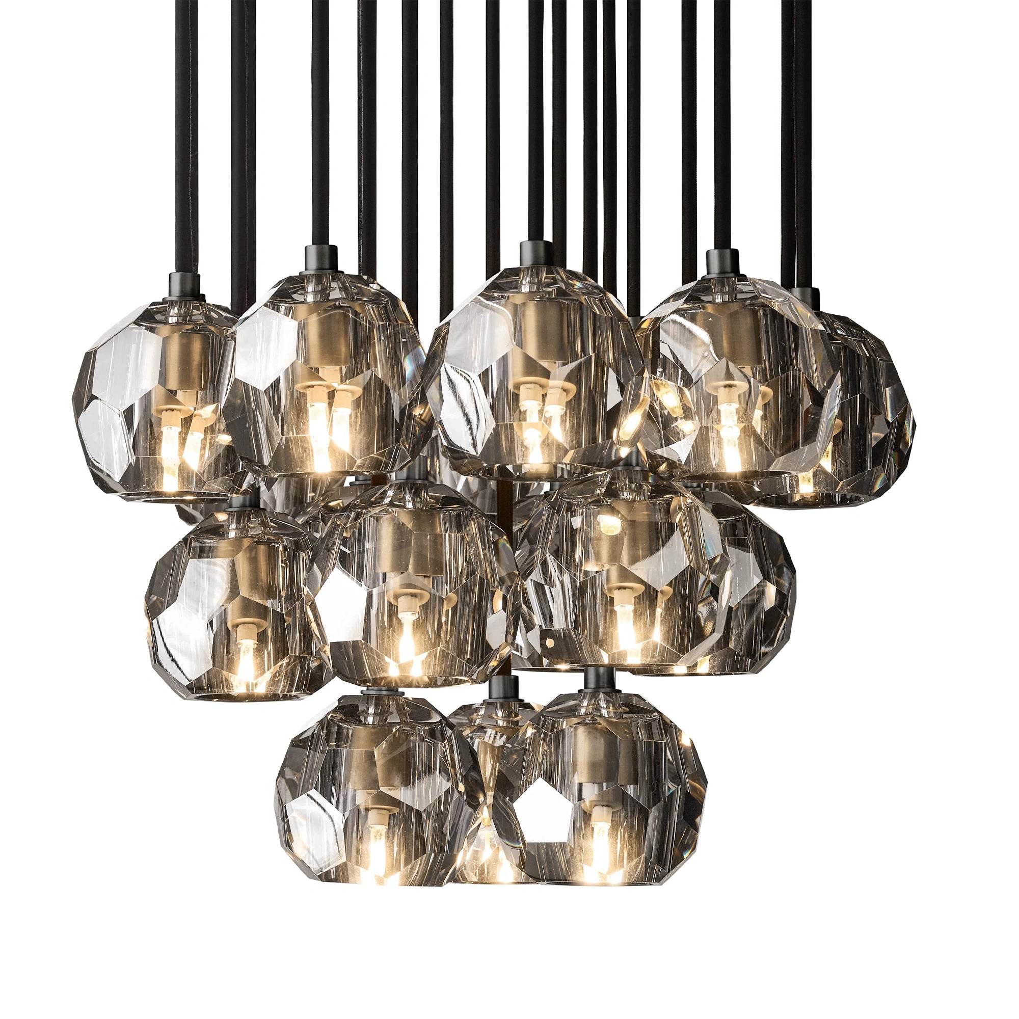 Boule Du Cristal Glass Round Cluster Chandelier