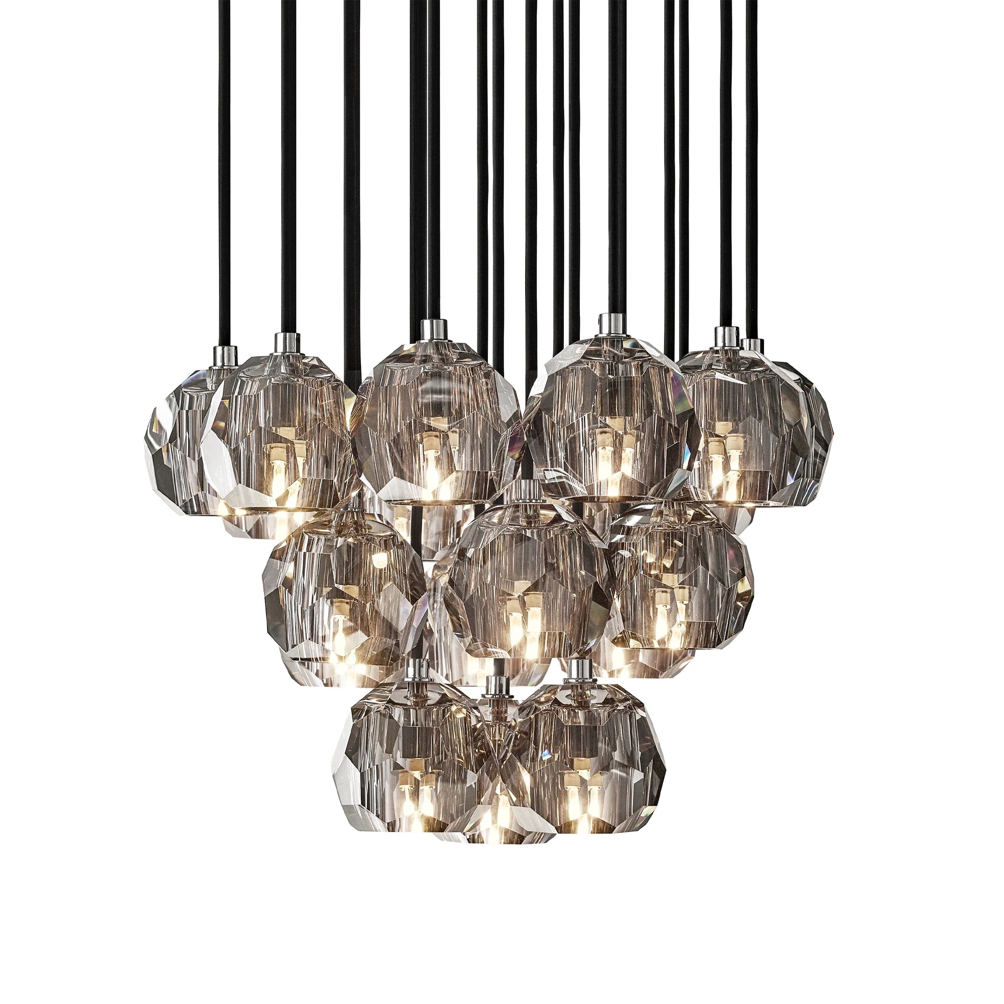 Boule Du Cristal Glass Round Cluster Chandelier