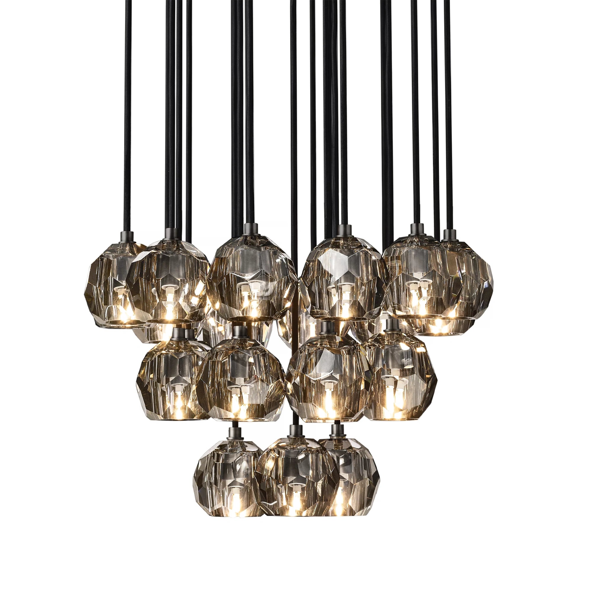 Boule Du Cristal Glass Round Cluster Chandelier