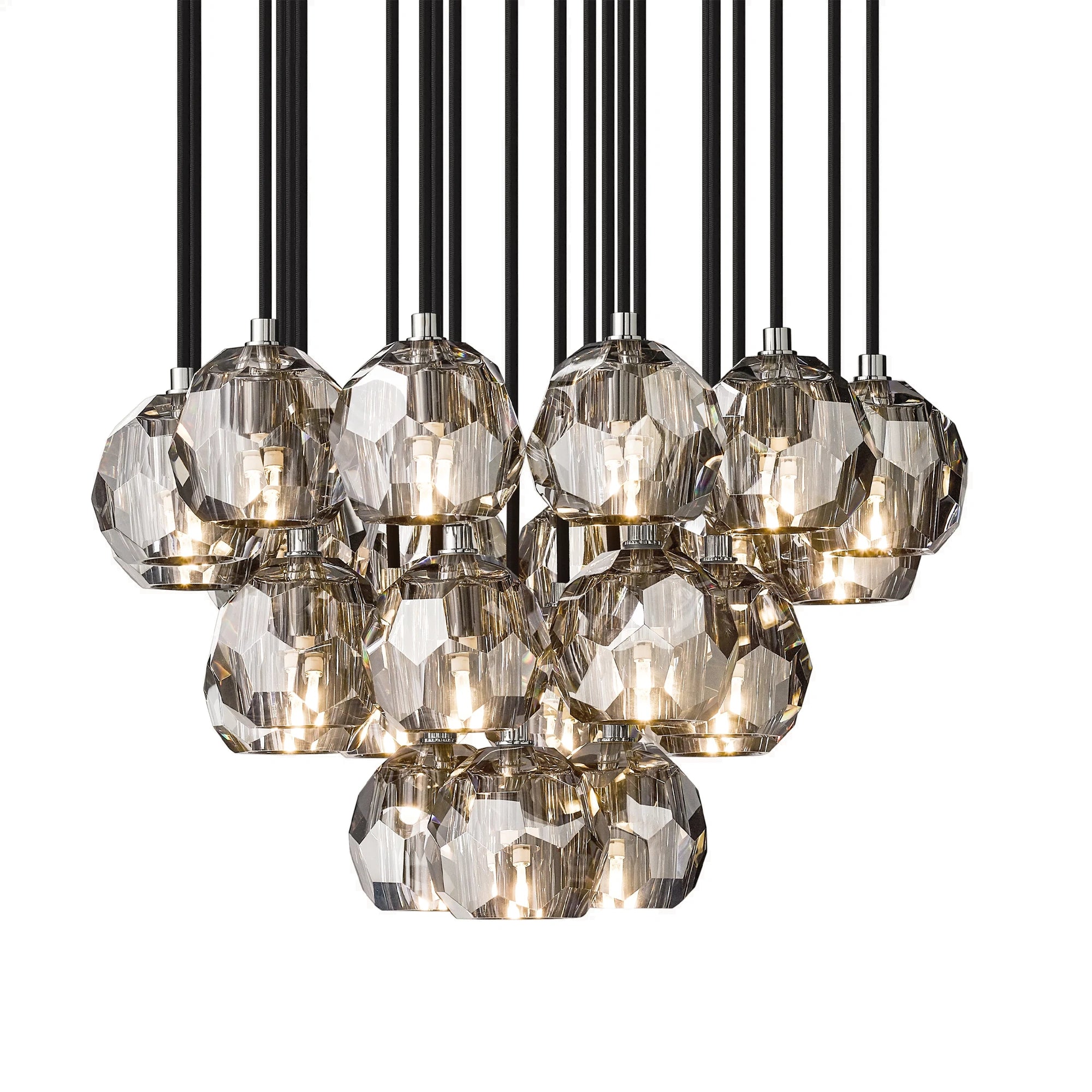 Boule Du Cristal Glass Round Cluster Chandelier