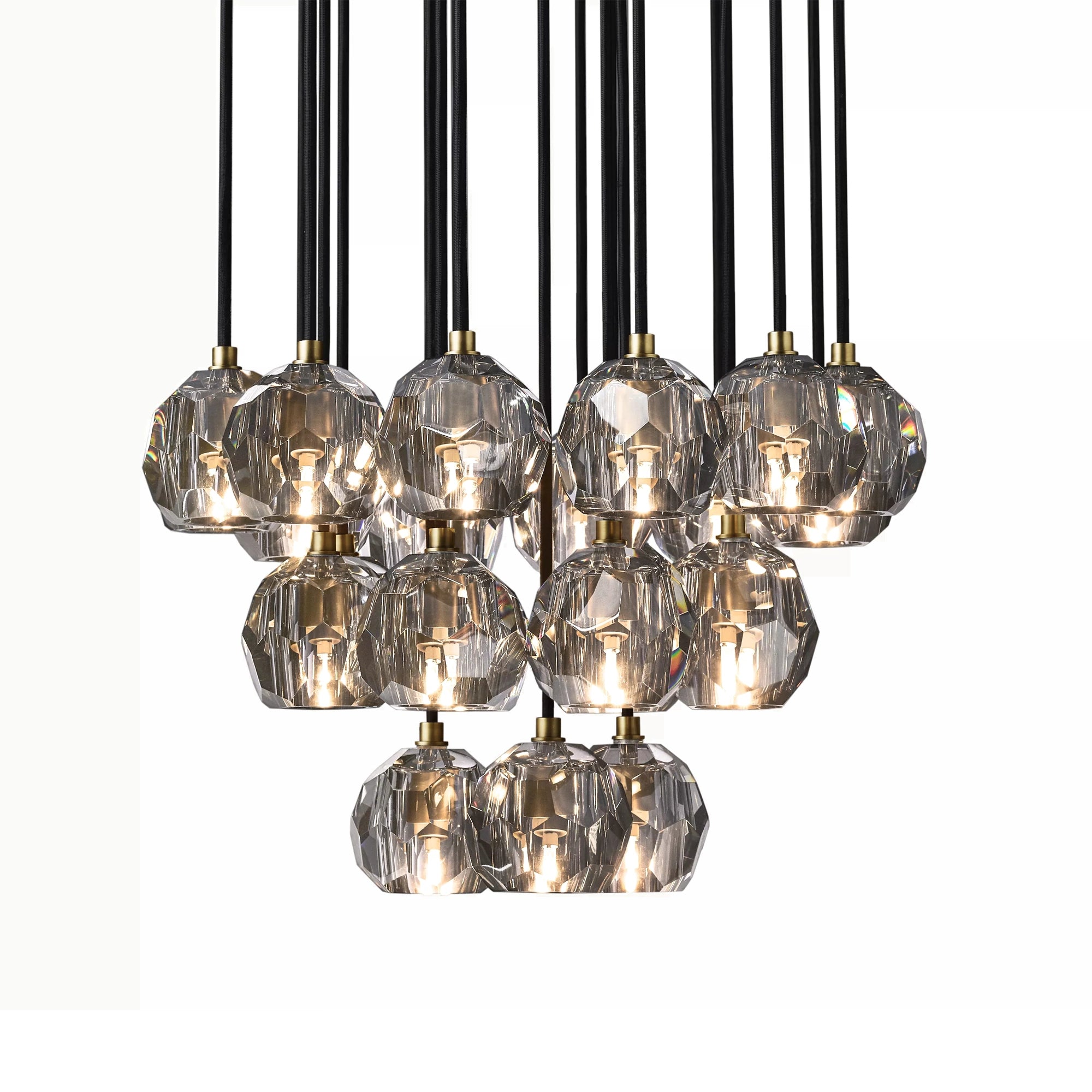 Boule Du Cristal Glass Round Cluster Chandelier