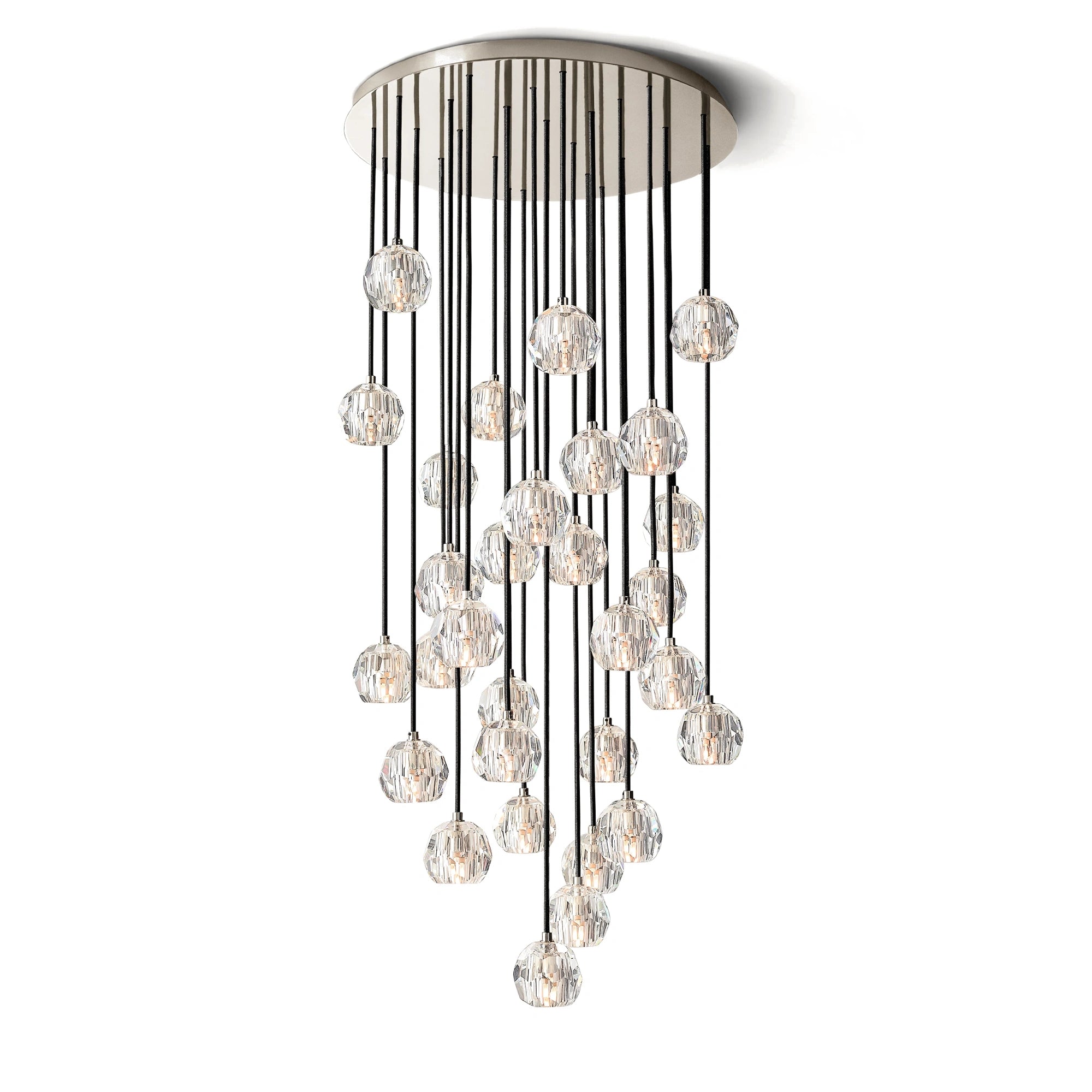 Boule Du Cristal Glass Round Cluster Chandelier