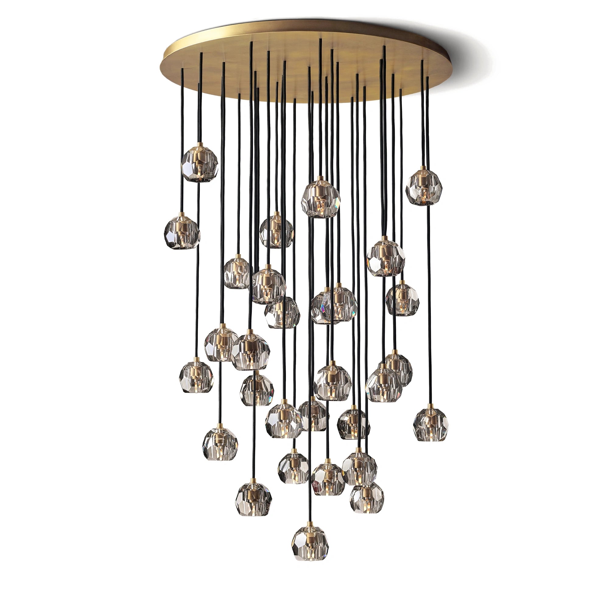 Boule Du Cristal Glass Round Cluster Chandelier