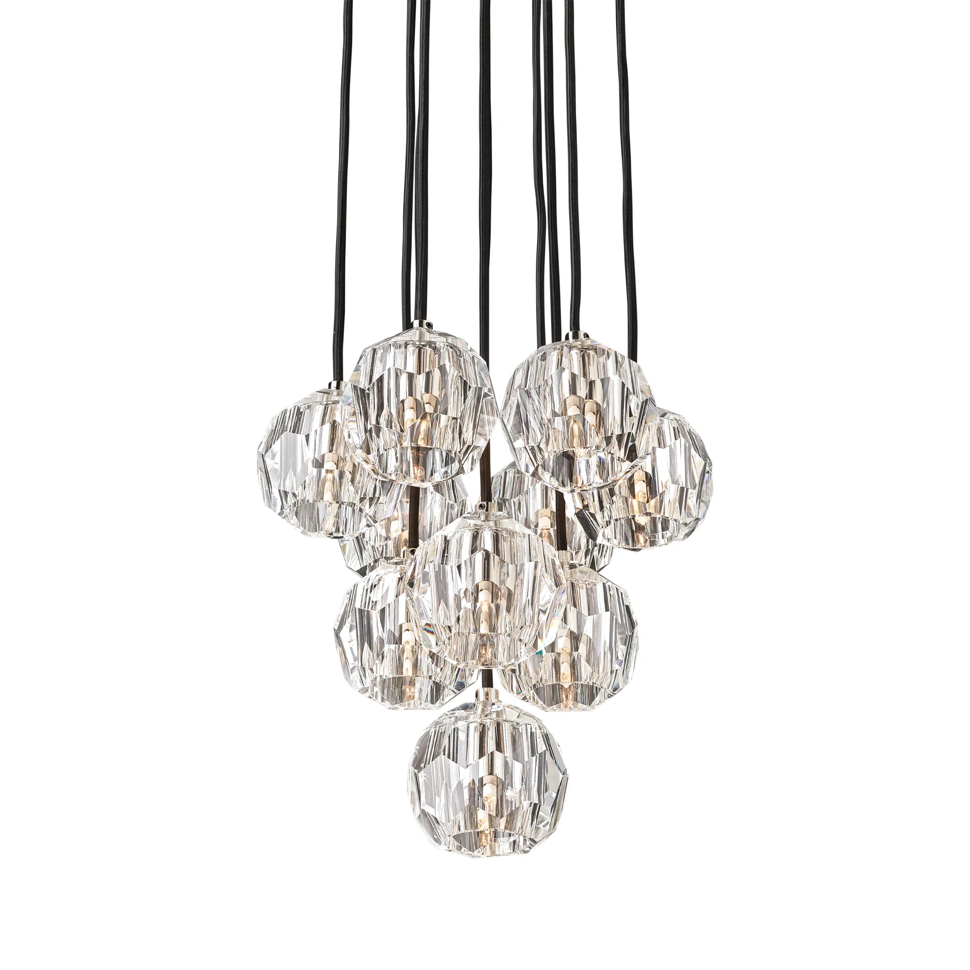 Boule Du Cristal Glass Round Cluster Chandelier