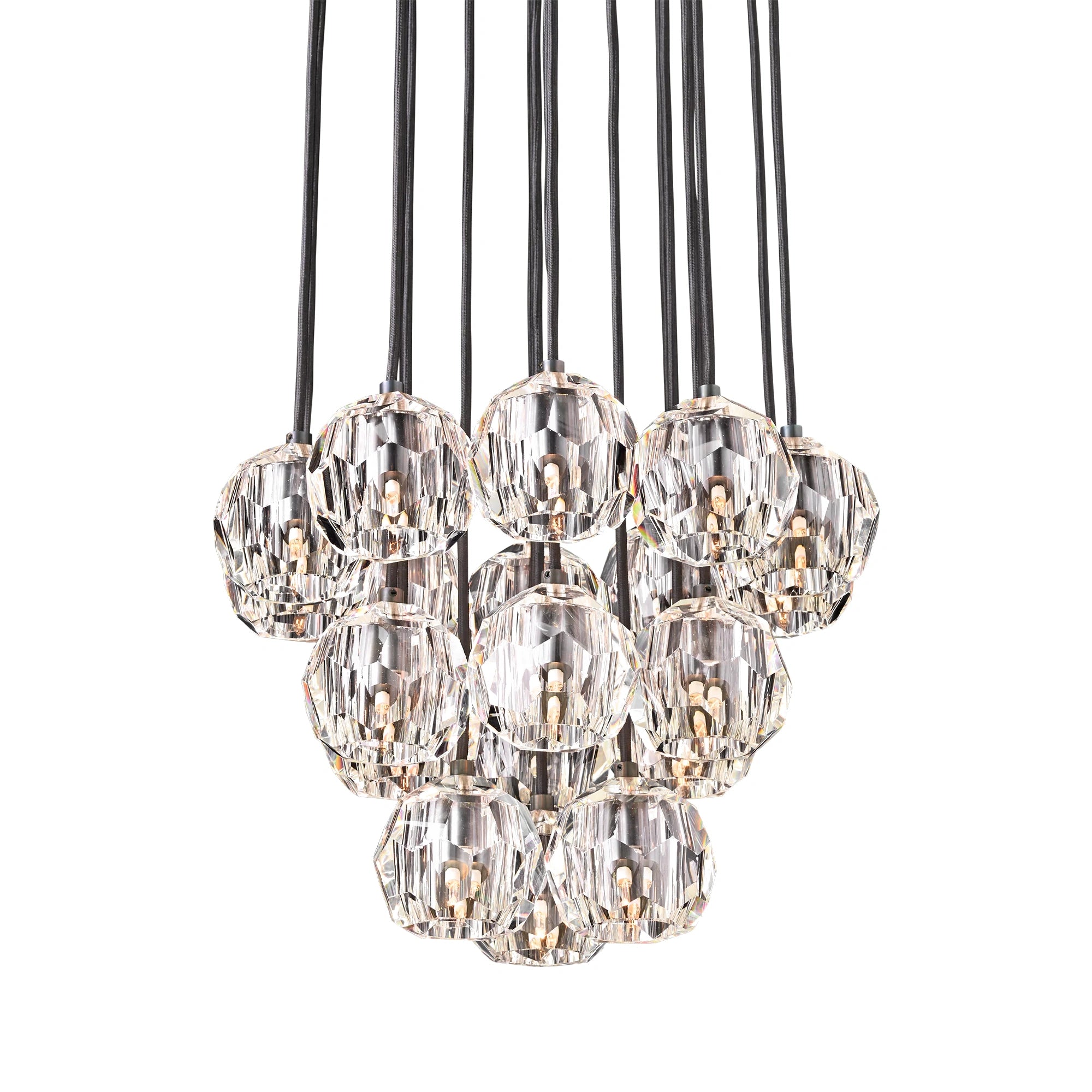 Boule Du Cristal Glass Round Cluster Chandelier