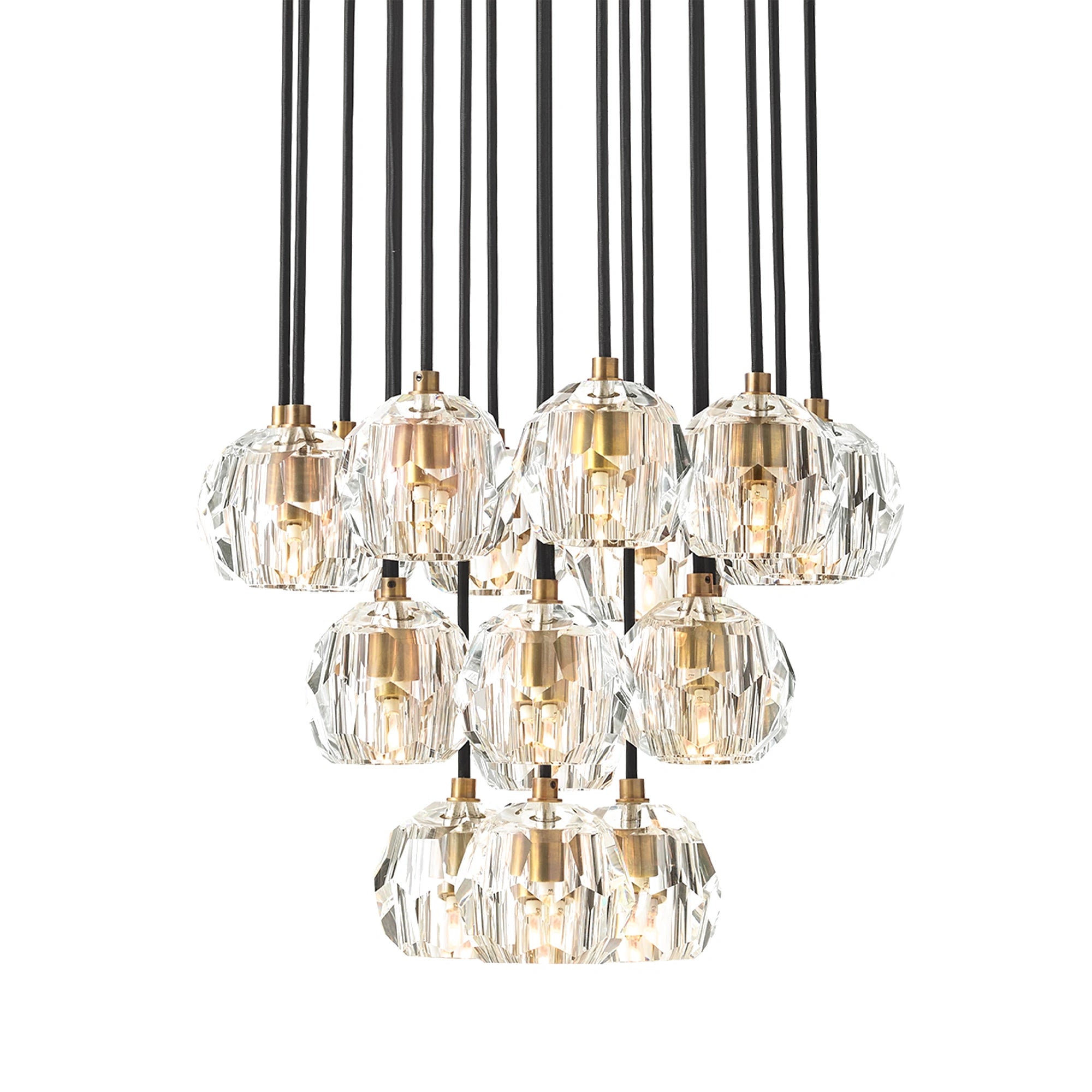 Boule Du Cristal Glass Round Cluster Chandelier