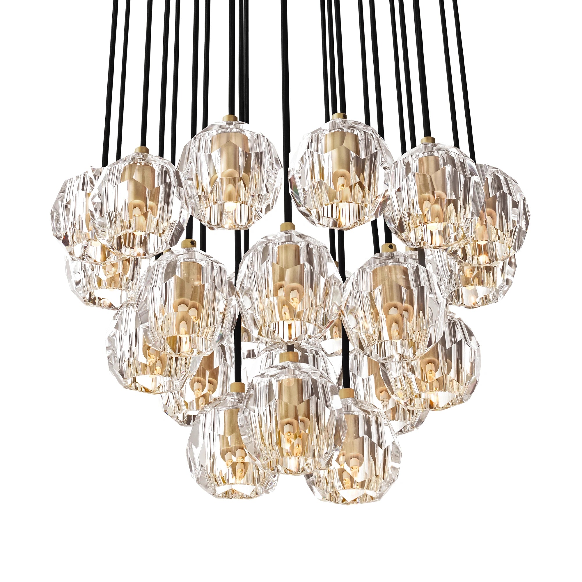 Boule Du Cristal Glass Round Cluster Chandelier